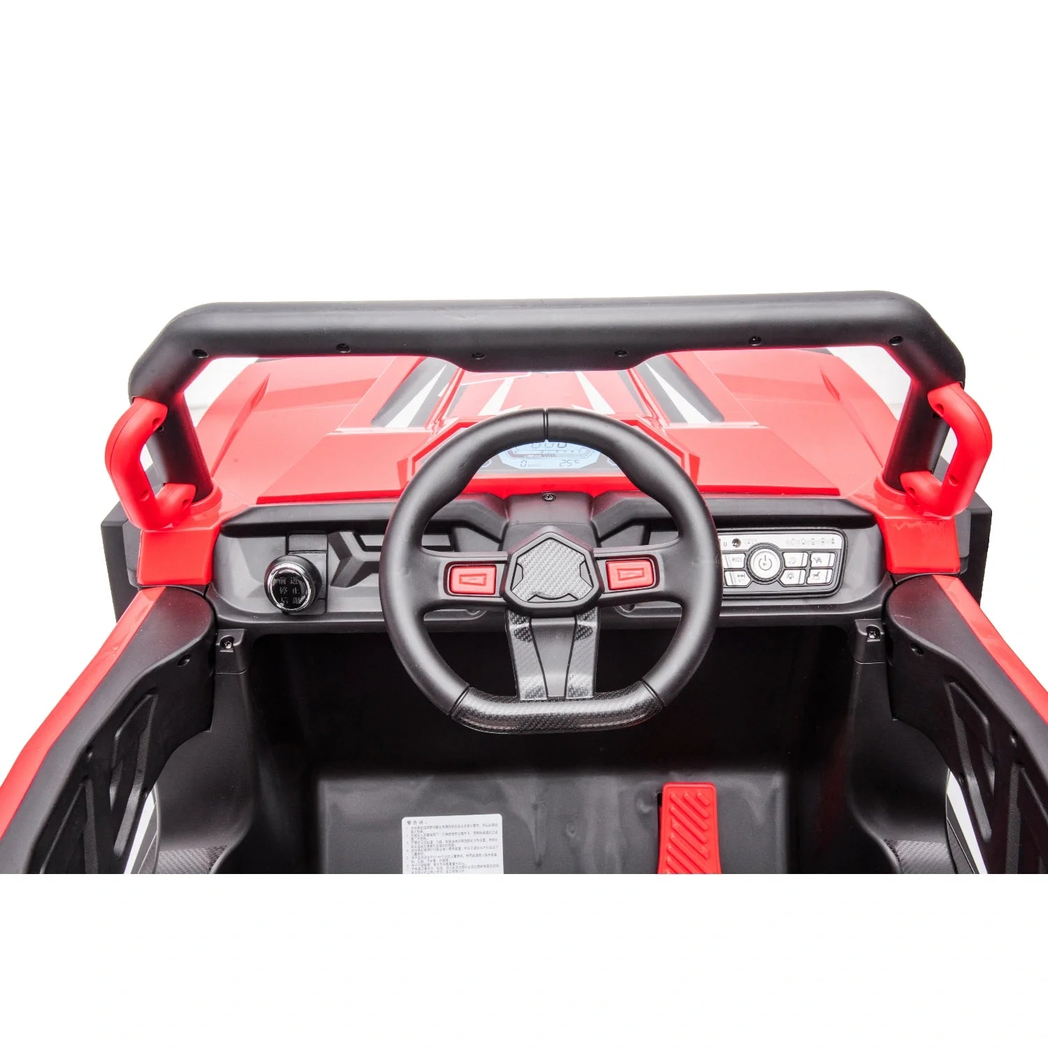 12V Kids 4x4 Electric Ride-On Buggy – Red Jeep-Style Off-Road Single Seat Car