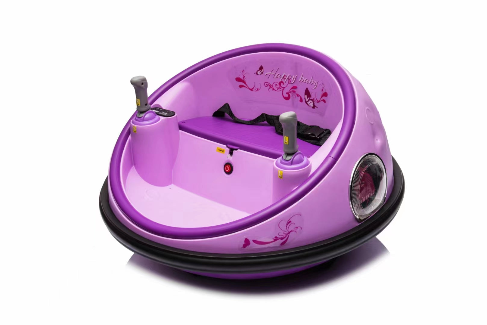 12V Kids Electric Bumper Car with Remote Control – Purple