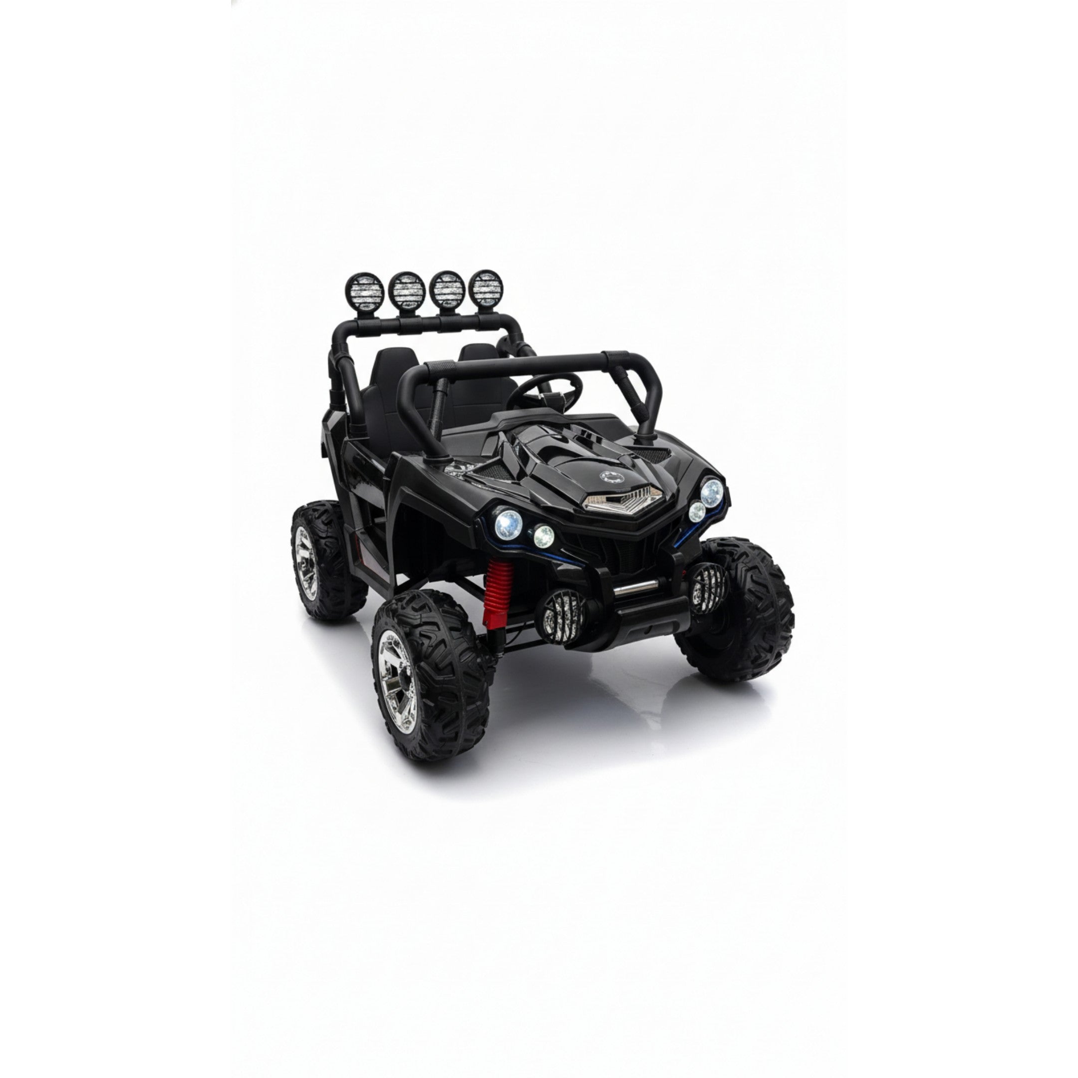 24V 800W Kids 4WD Off-Road Buggy – Spray Painted Black Electric UTV Ride-On