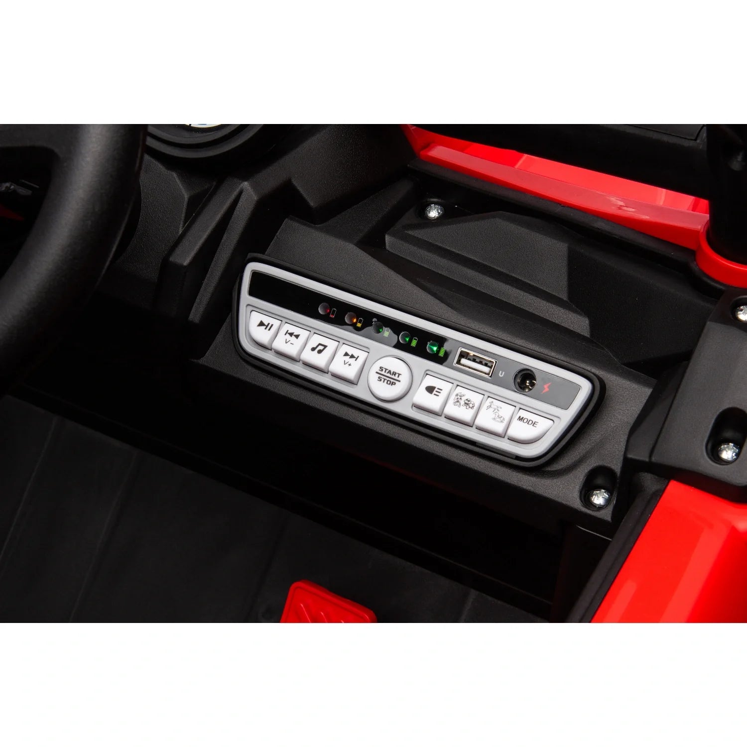 24V Kids Off-Road Electric Buggy – Red 4WD Single-Seater with EVA Wheels