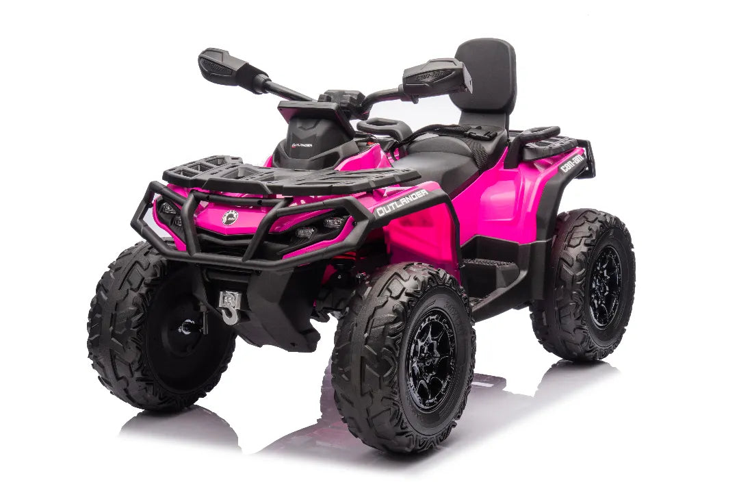 24V Can-Am Outlander Monster Kids ATV – Pink 800W 2-Seater Quad Bike