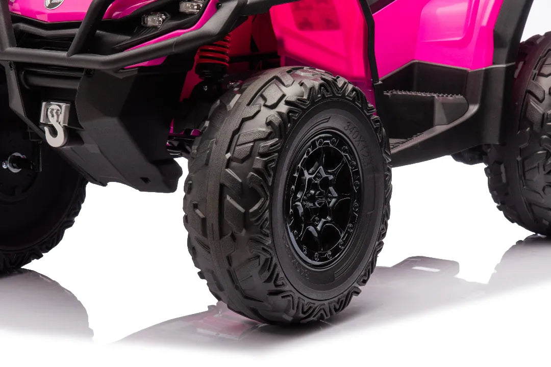 24V Can-Am Outlander Monster Kids ATV – Pink 800W 2-Seater Quad Bike