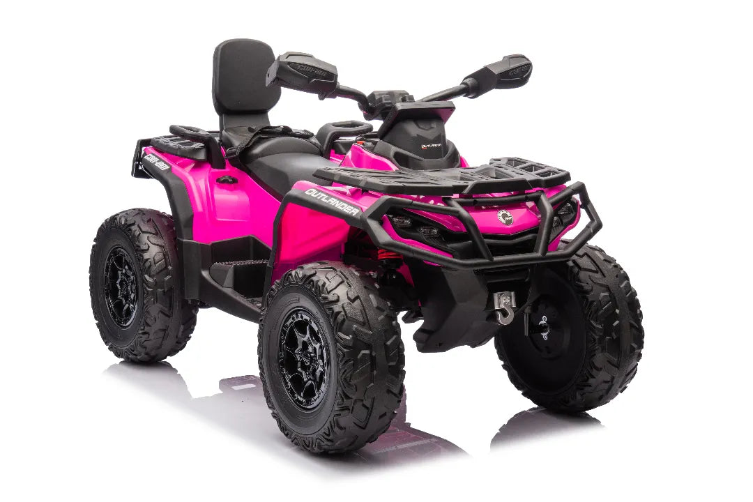 24V Can-Am Outlander Monster Kids ATV – Pink 800W 2-Seater Quad Bike