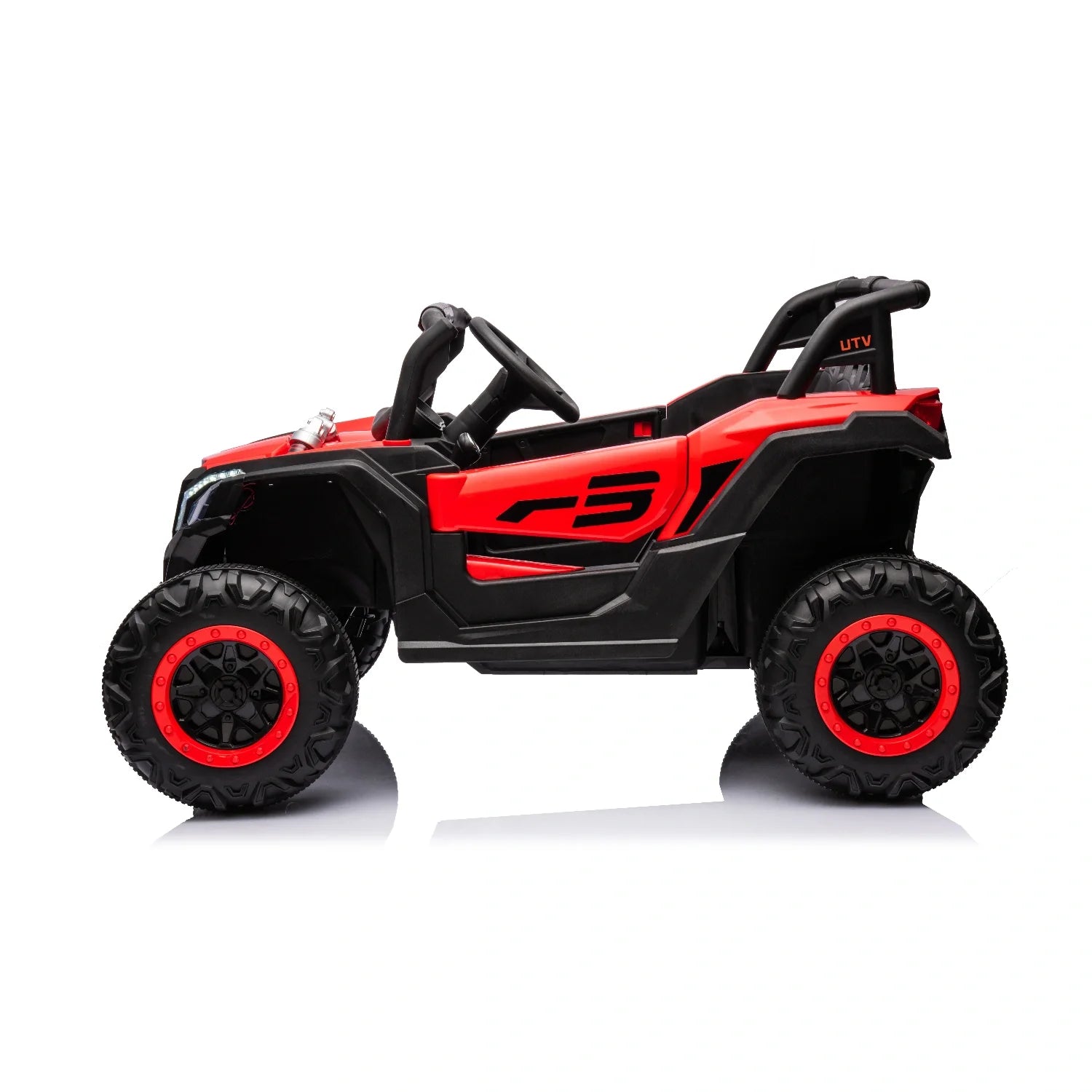 24V Kids Off-Road Electric Buggy – Red 4WD Single-Seater with EVA Wheels