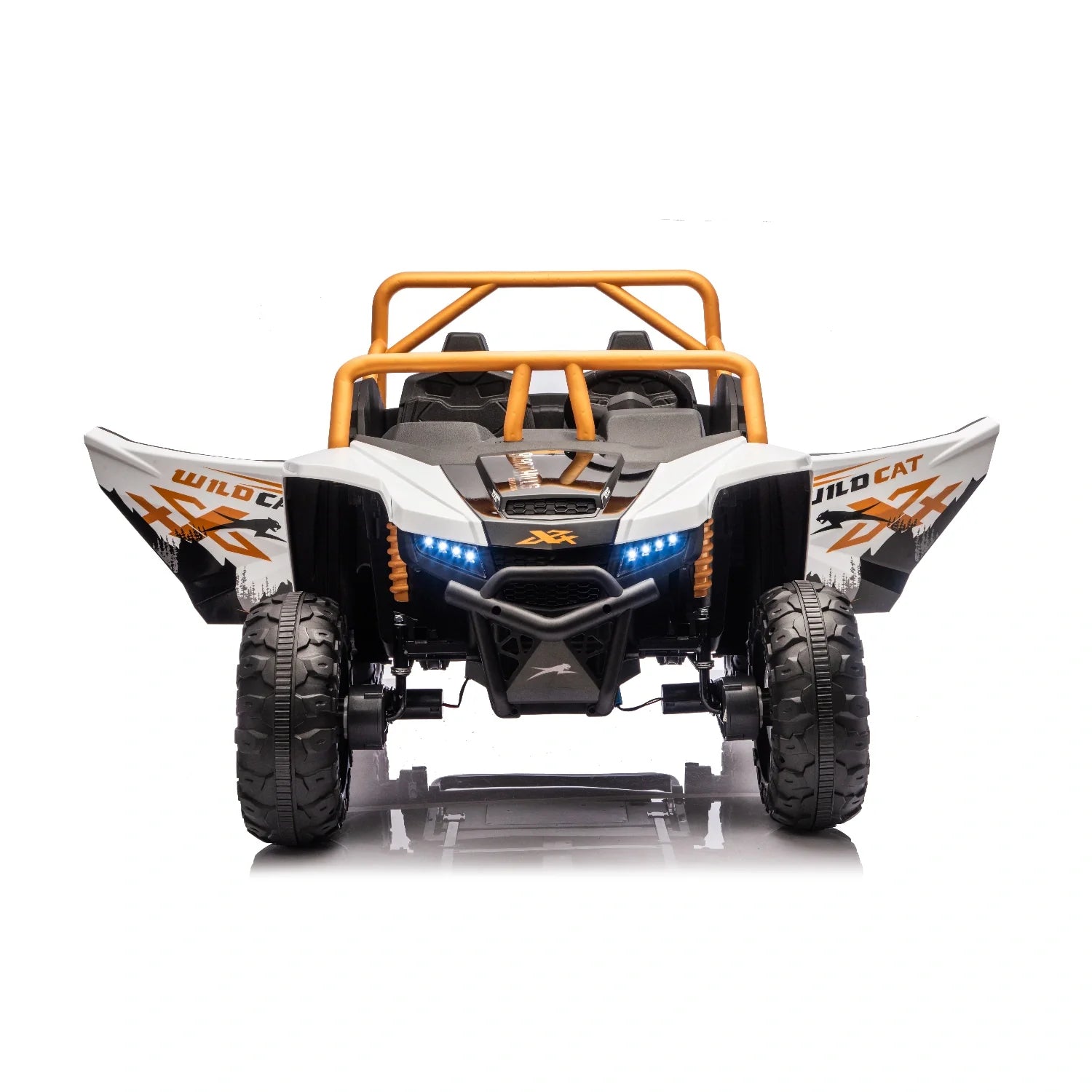 24V Wildcat XL Arctic Cat Kids 4WD Ride-On Buggy – White Two-Seater