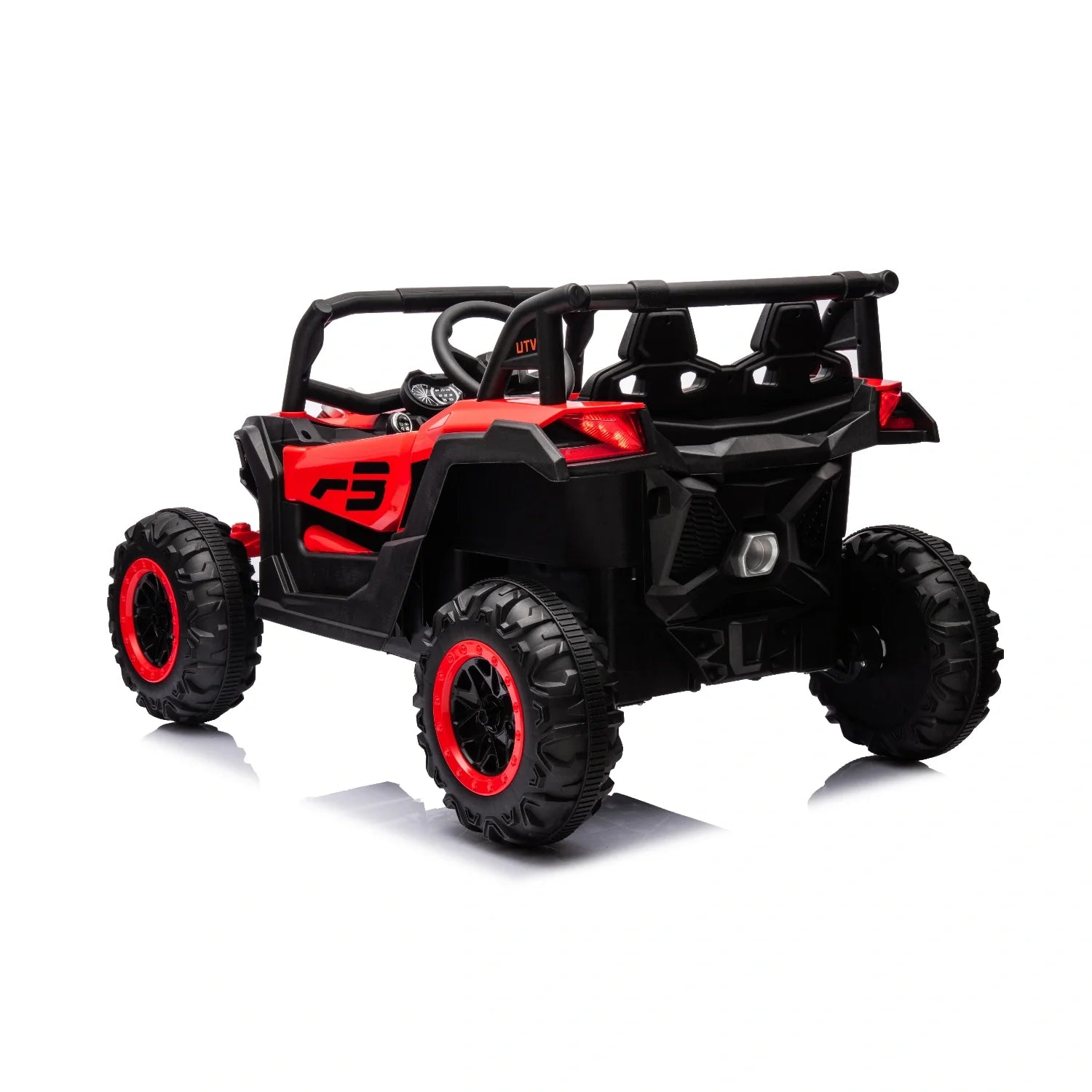 24V Kids Off-Road Electric Buggy – Red 4WD Single-Seater with EVA Wheels