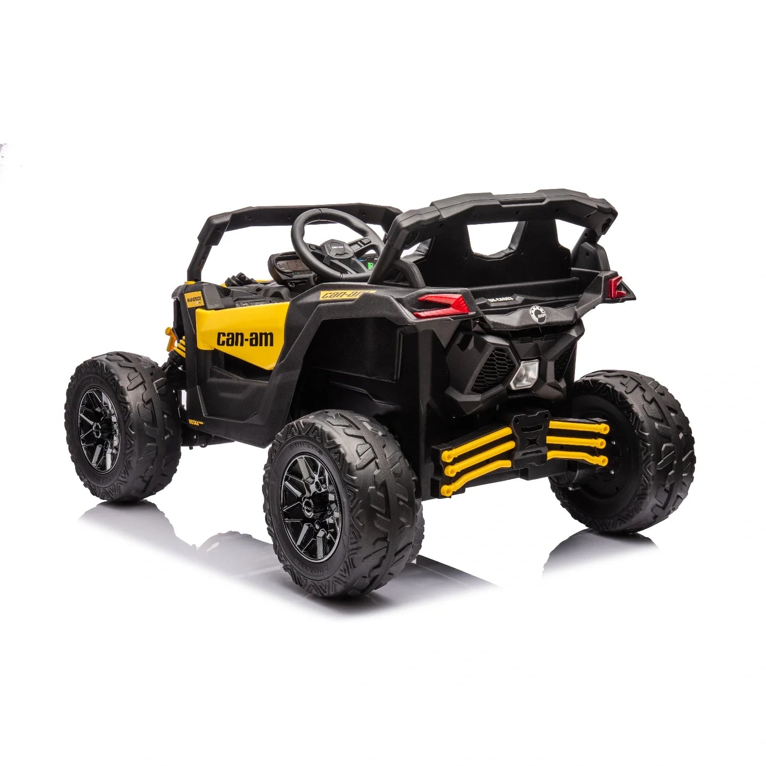 24V Can-Am Maverick UTV – Yellow 800W Kids 4WD Electric Off-Road Buggy