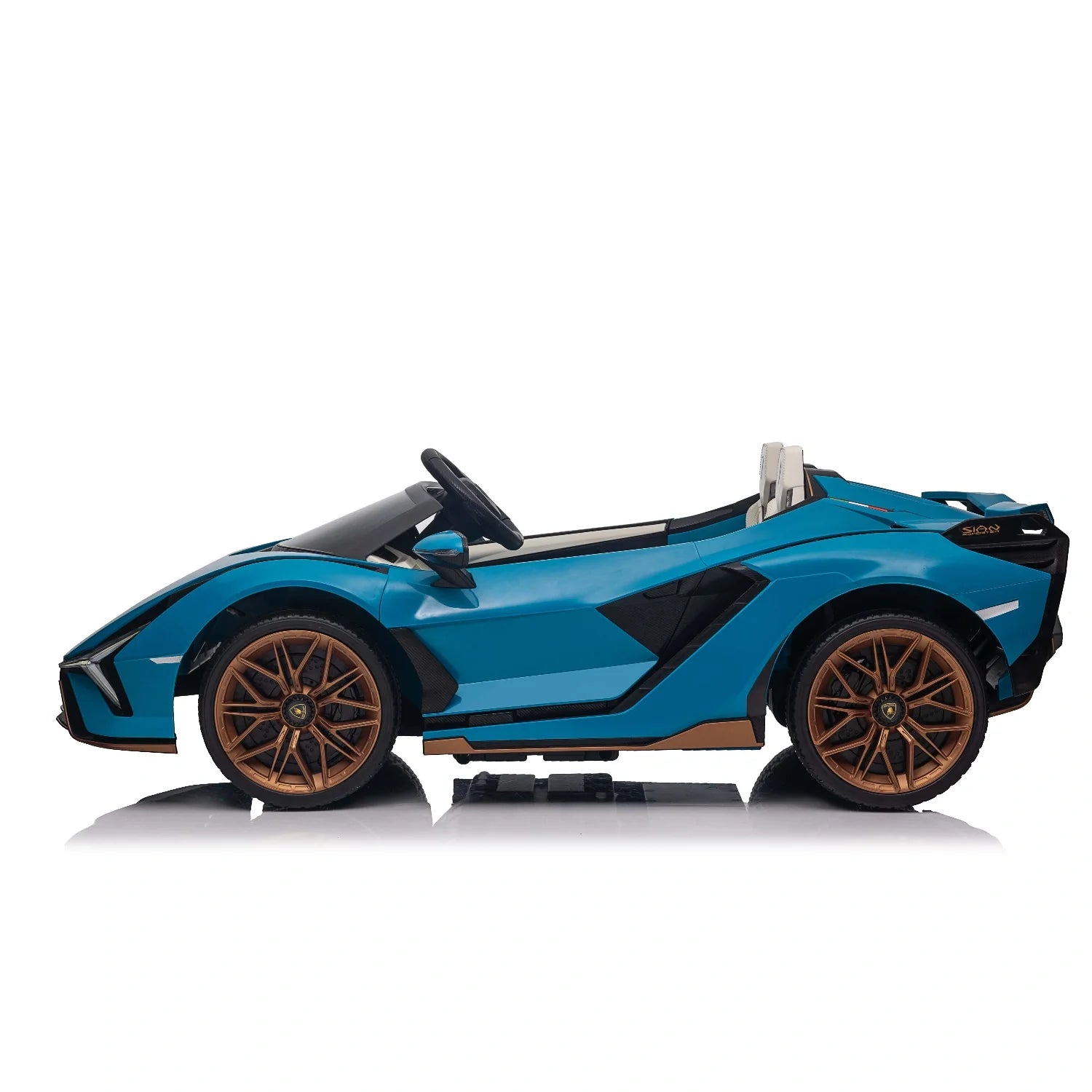 24V Lamborghini Sian Roadster – Blue Two-Seat Kids Electric Supercar