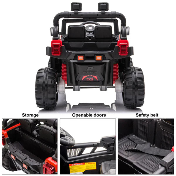 ride on jeep red 4x4 toy car