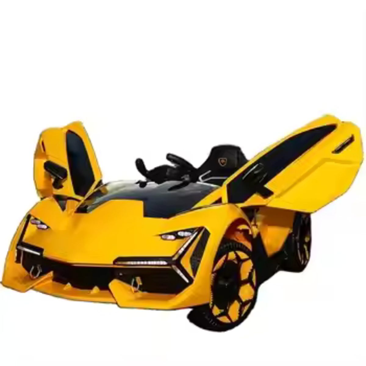 12V Lamborghini-Inspired Electric Car for Kids – Yellow Ride-On