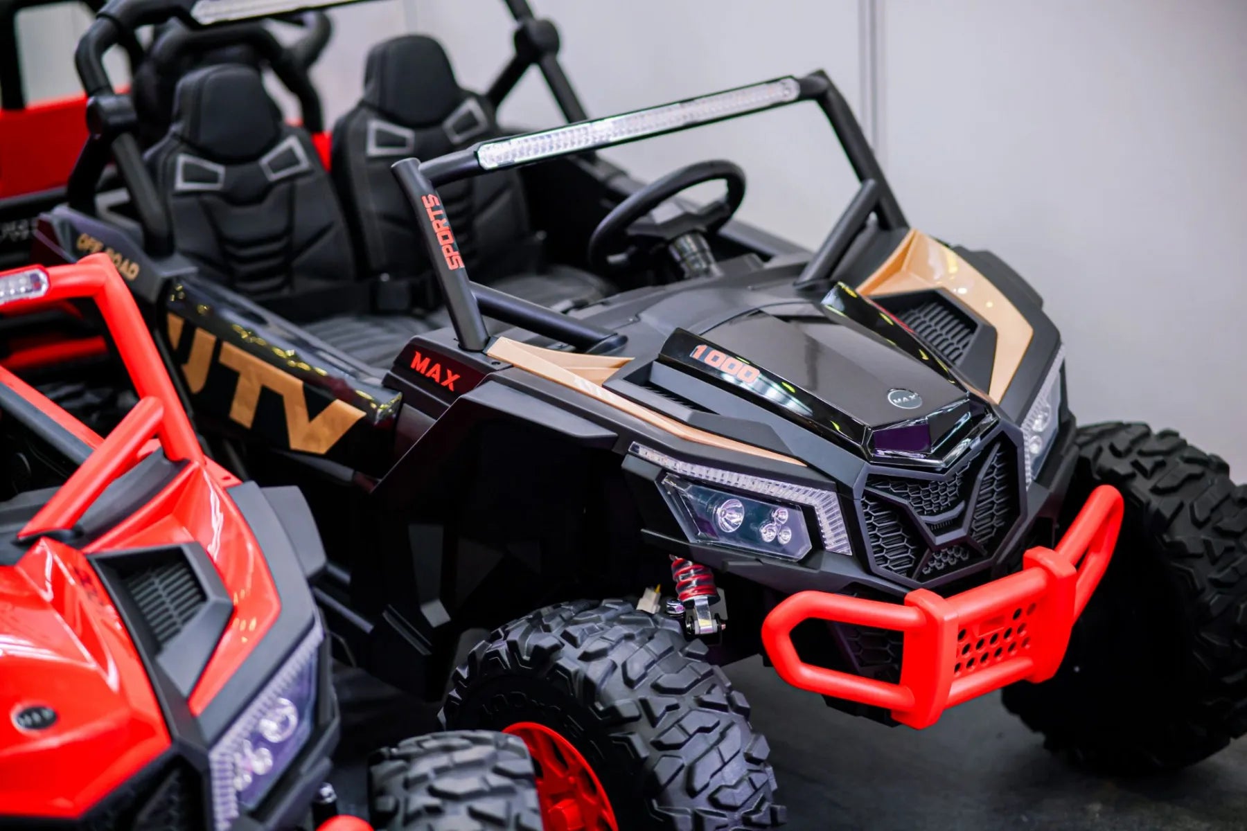 24V ZForce RZR Turbo Black Kids 4x4 Buggy – 1400W Electric King of UTVs Ride-On