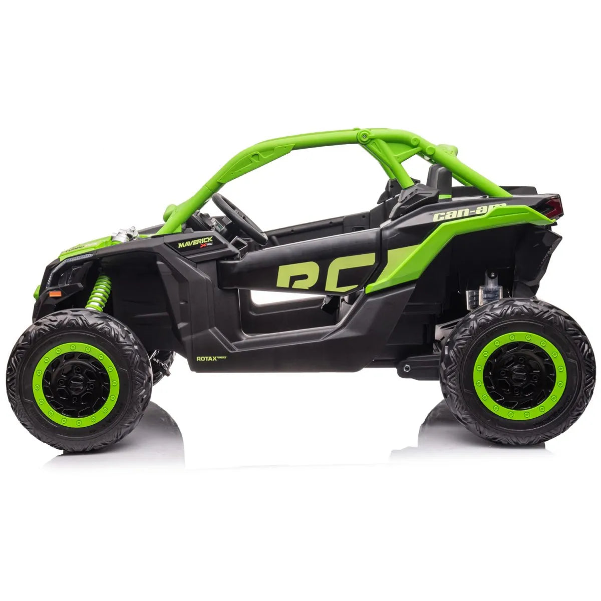 Green licensed Can-Am ride-on car for kids