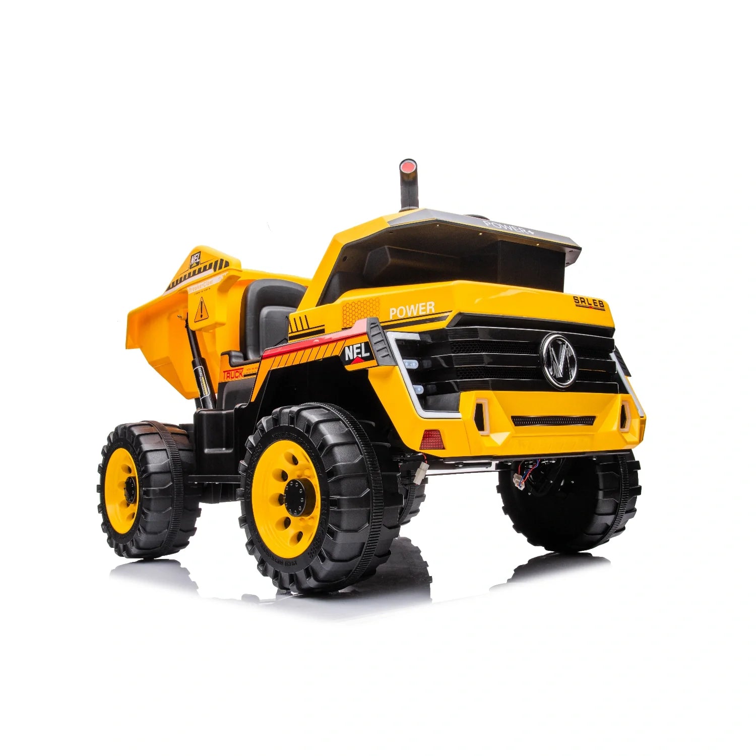 24V Kids Construction Tipper Truck – Yellow 2-Seater Ride-On Dump Truck