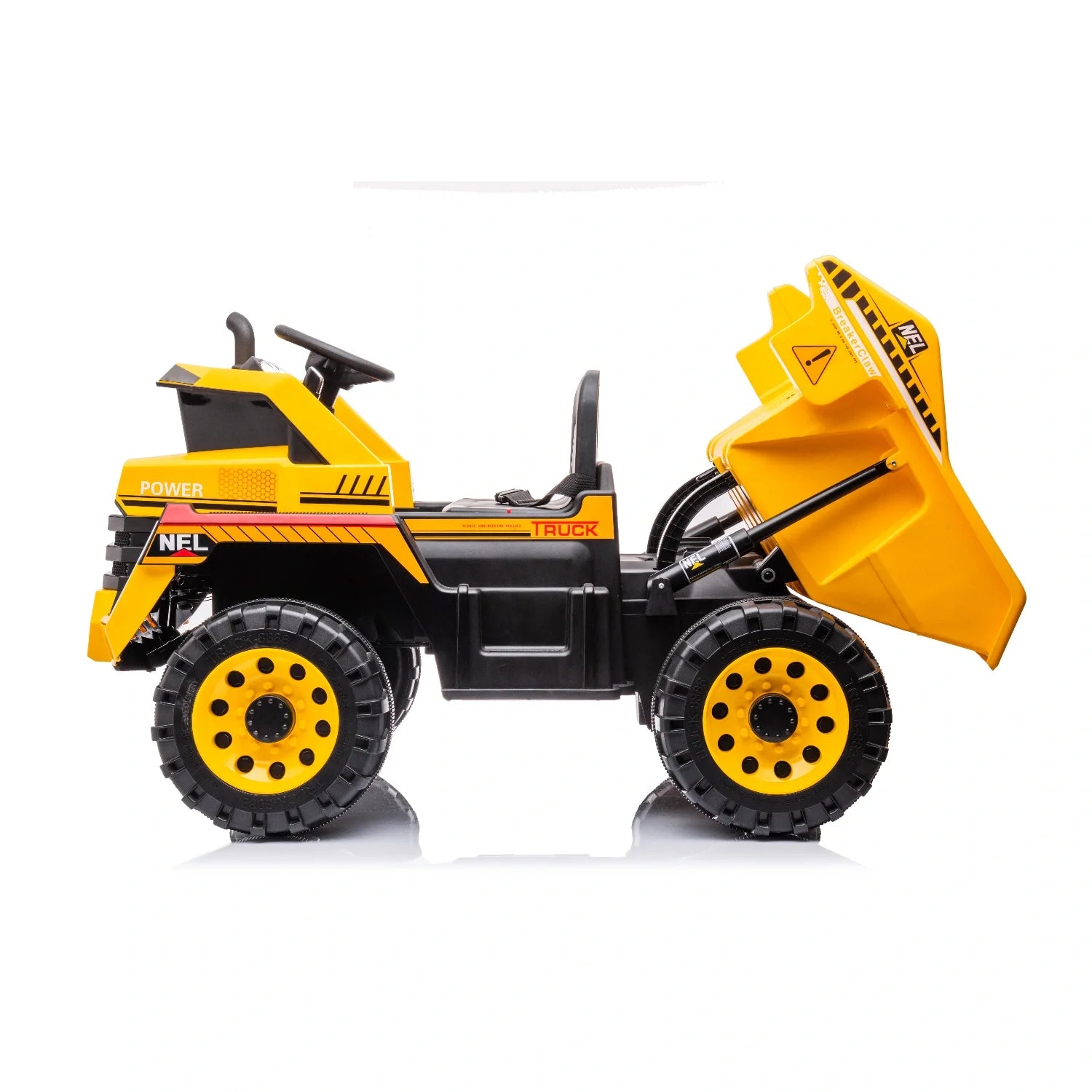 24V Kids Construction Tipper Truck – Yellow 2-Seater Ride-On Dump Truck