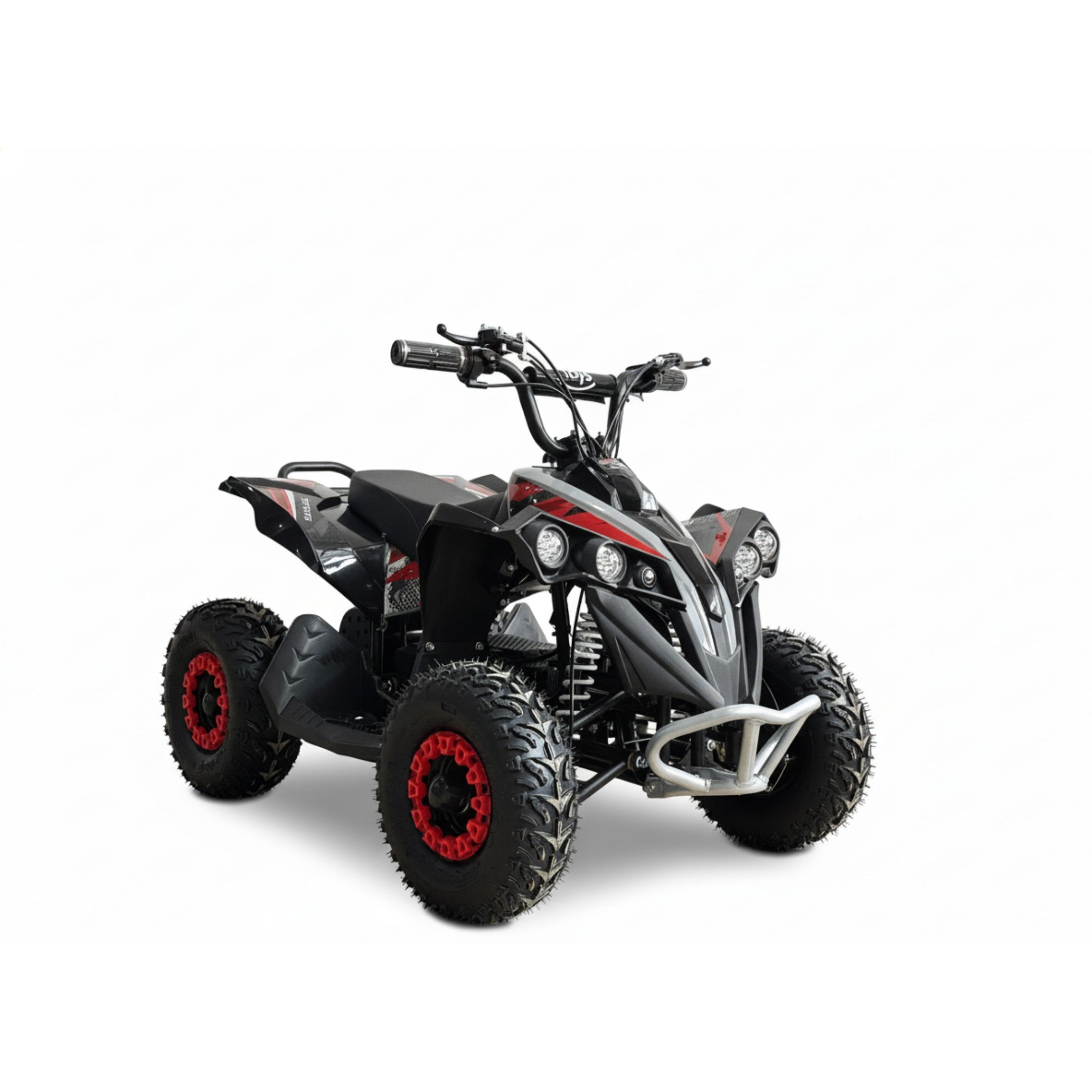 48V 1000W Kids Electric Quad Bike – Black & Red High-Power Off-Road ATV