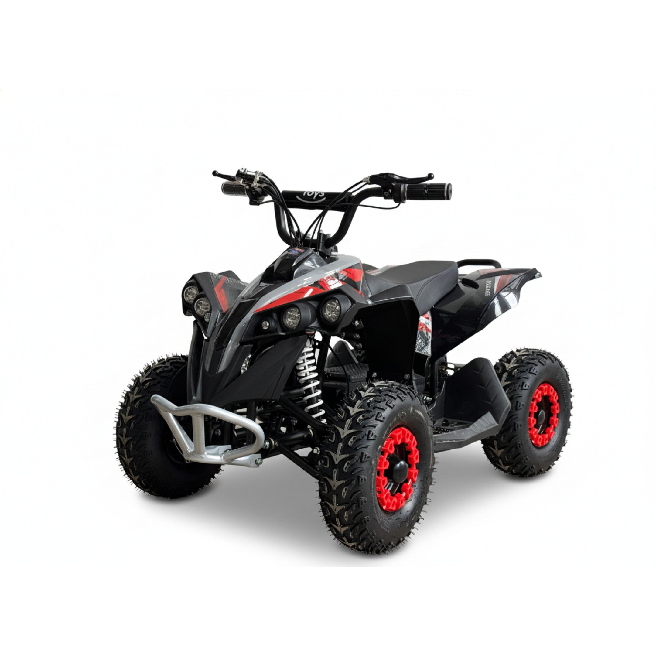48V 1000W Kids Electric Quad Bike – Black & Red High-Power Off-Road ATV