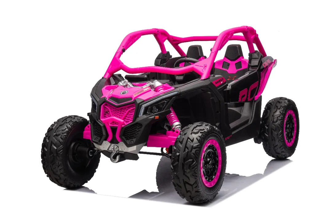 24Vx2 800W Can-Am Maverick Kids 4×4 Ride-On UTV – Barbie Pink Two-Seater