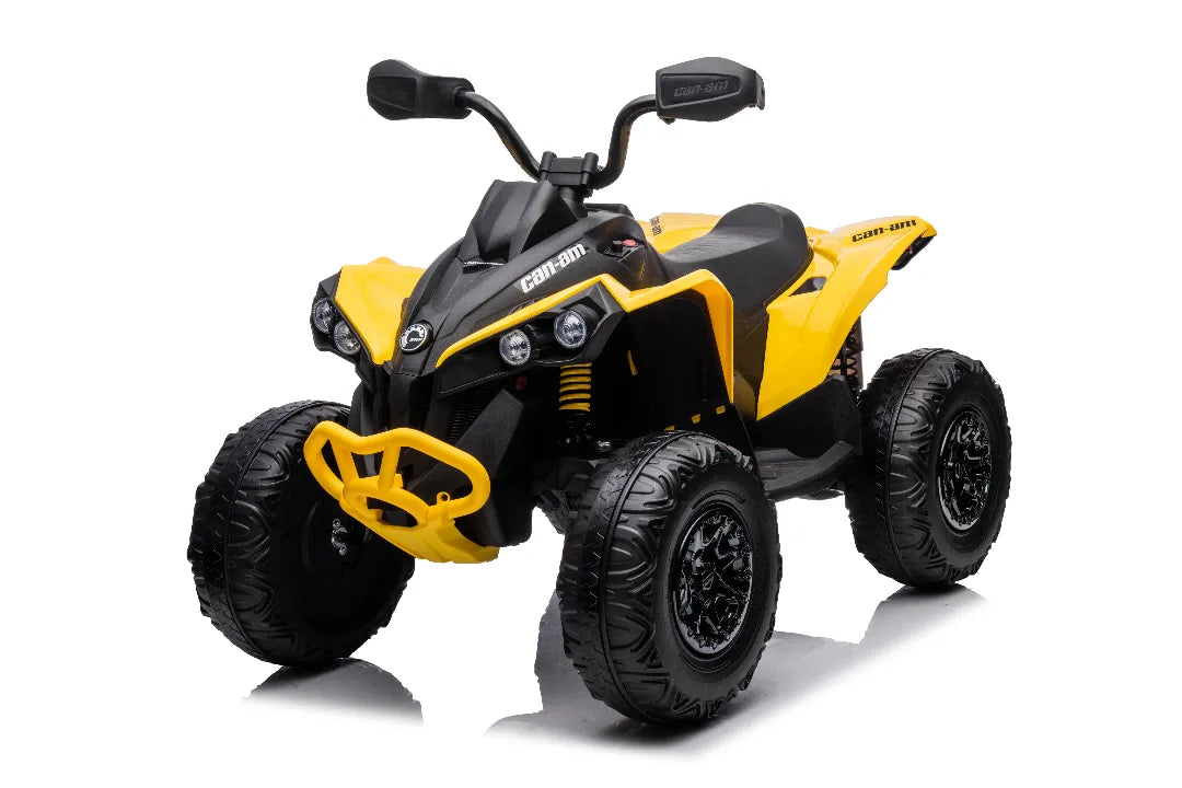 24V Can-Am Renegade Kids ATV – Yellow 4×4 Electric Quad Bike