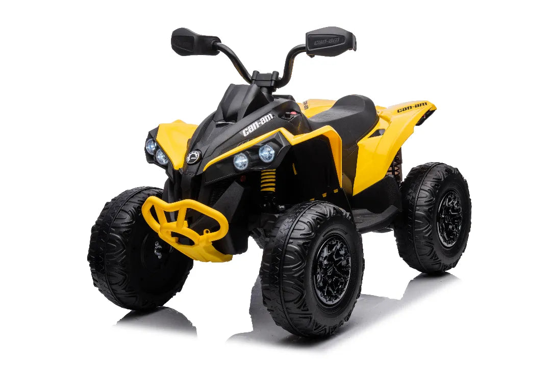 24V Can-Am Renegade Kids ATV – Yellow 4×4 Electric Quad Bike