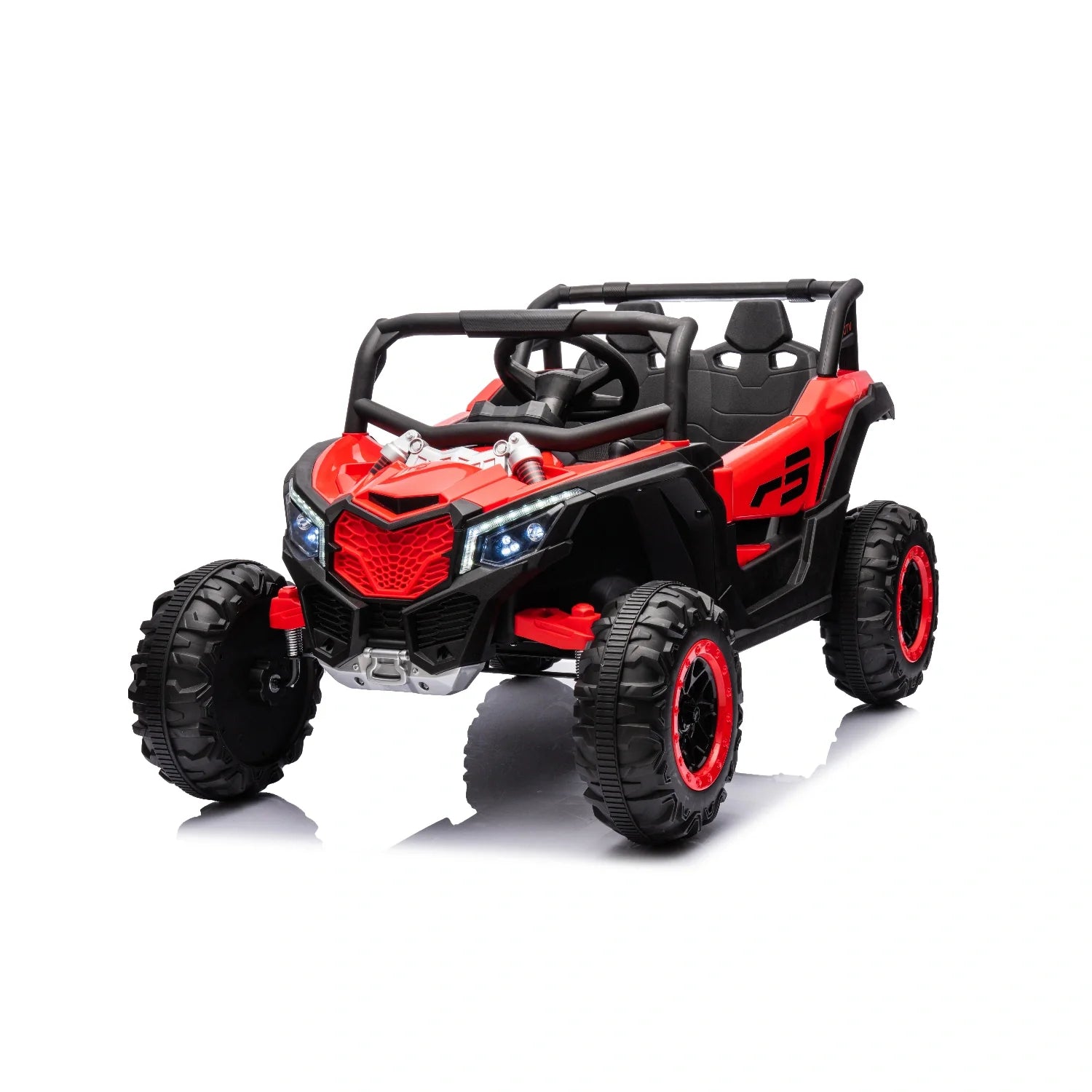 24V Kids Off-Road Electric Buggy – Red 4WD Single-Seater with EVA Wheels
