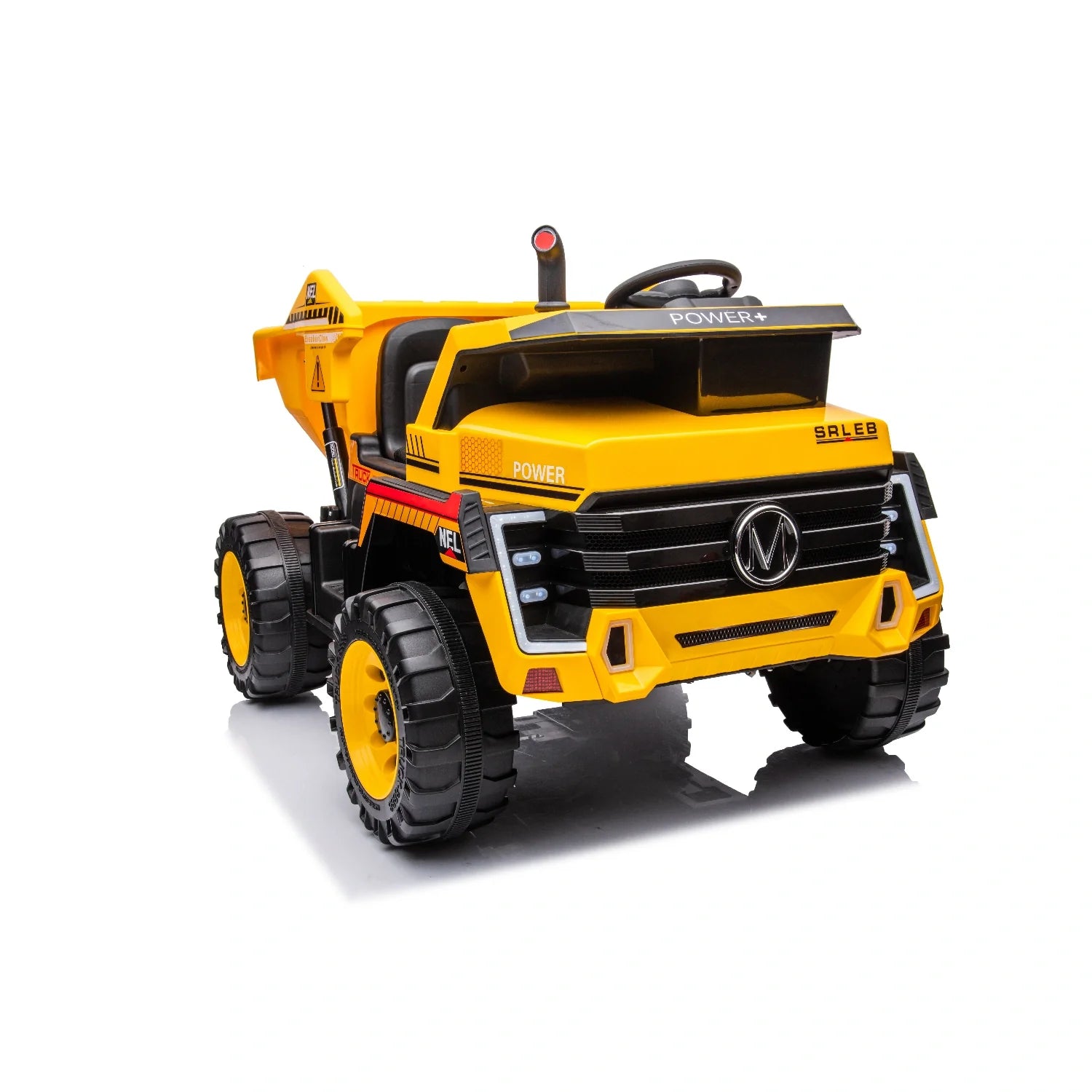 24V Kids Construction Tipper Truck – Yellow 2-Seater Ride-On Dump Truck