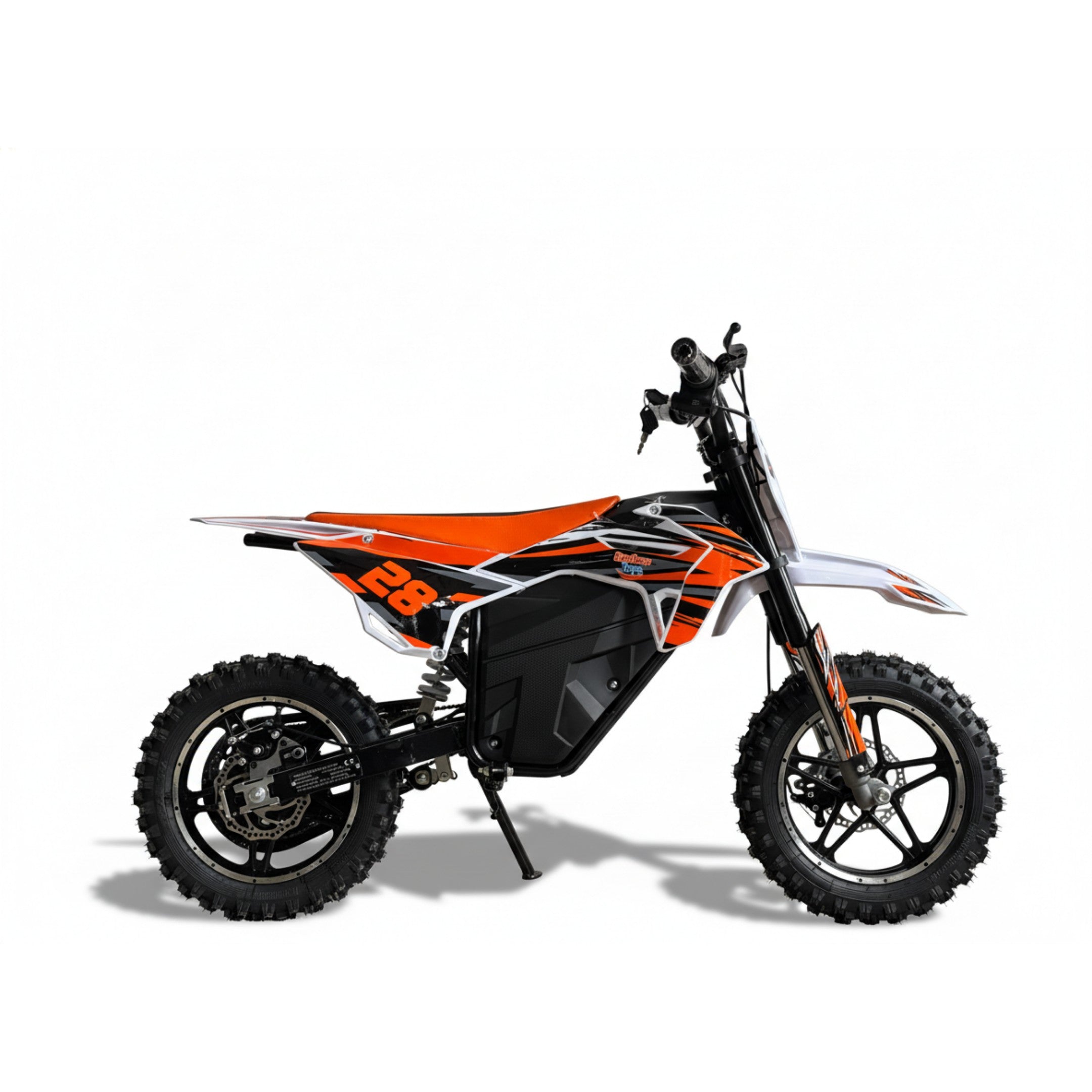 36V 800W Kids Electric Dirt Bike – Orange Motocross Style