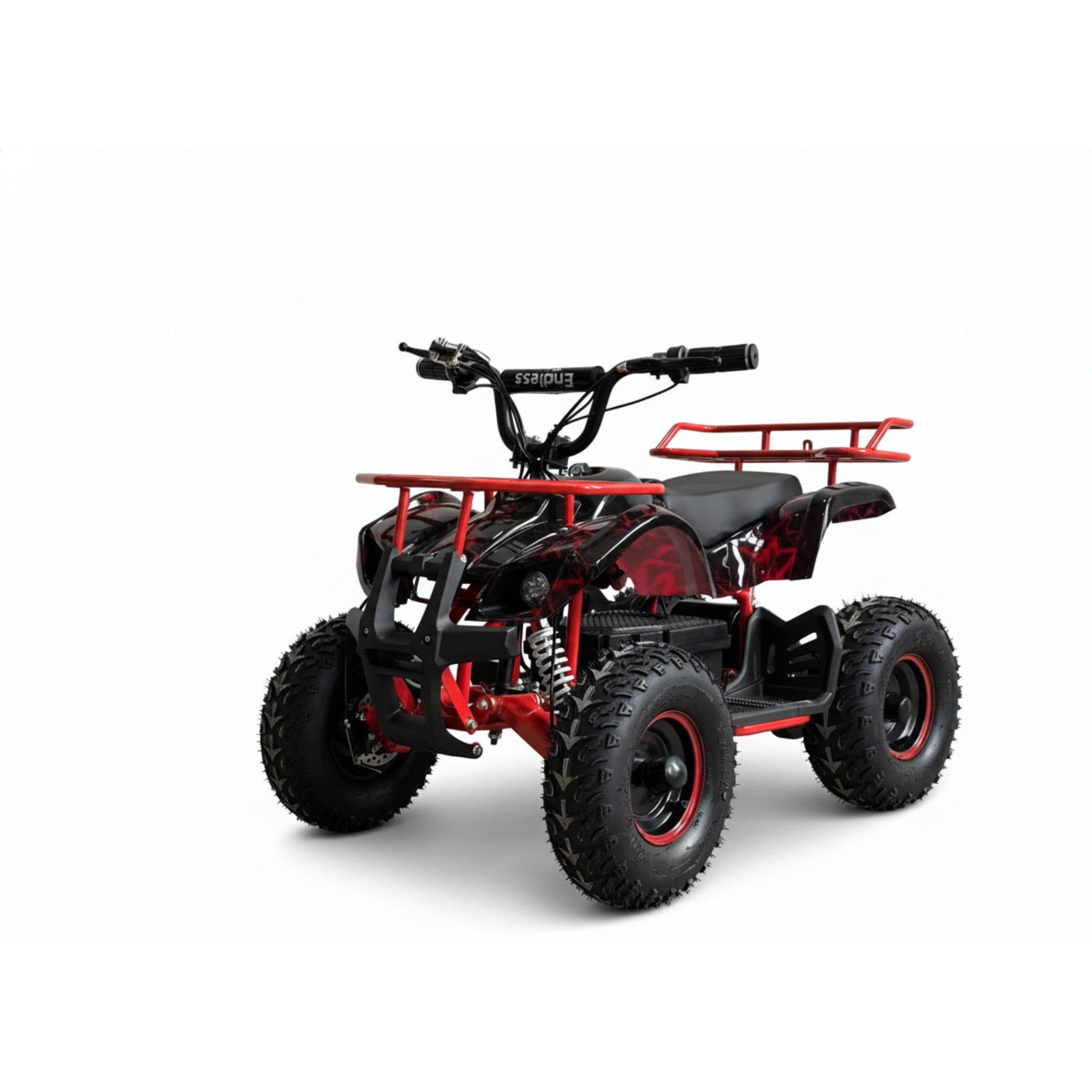 36V 800W Kids Electric Quad Bike – Black & Red Off-Road ATV 4 Wheeler