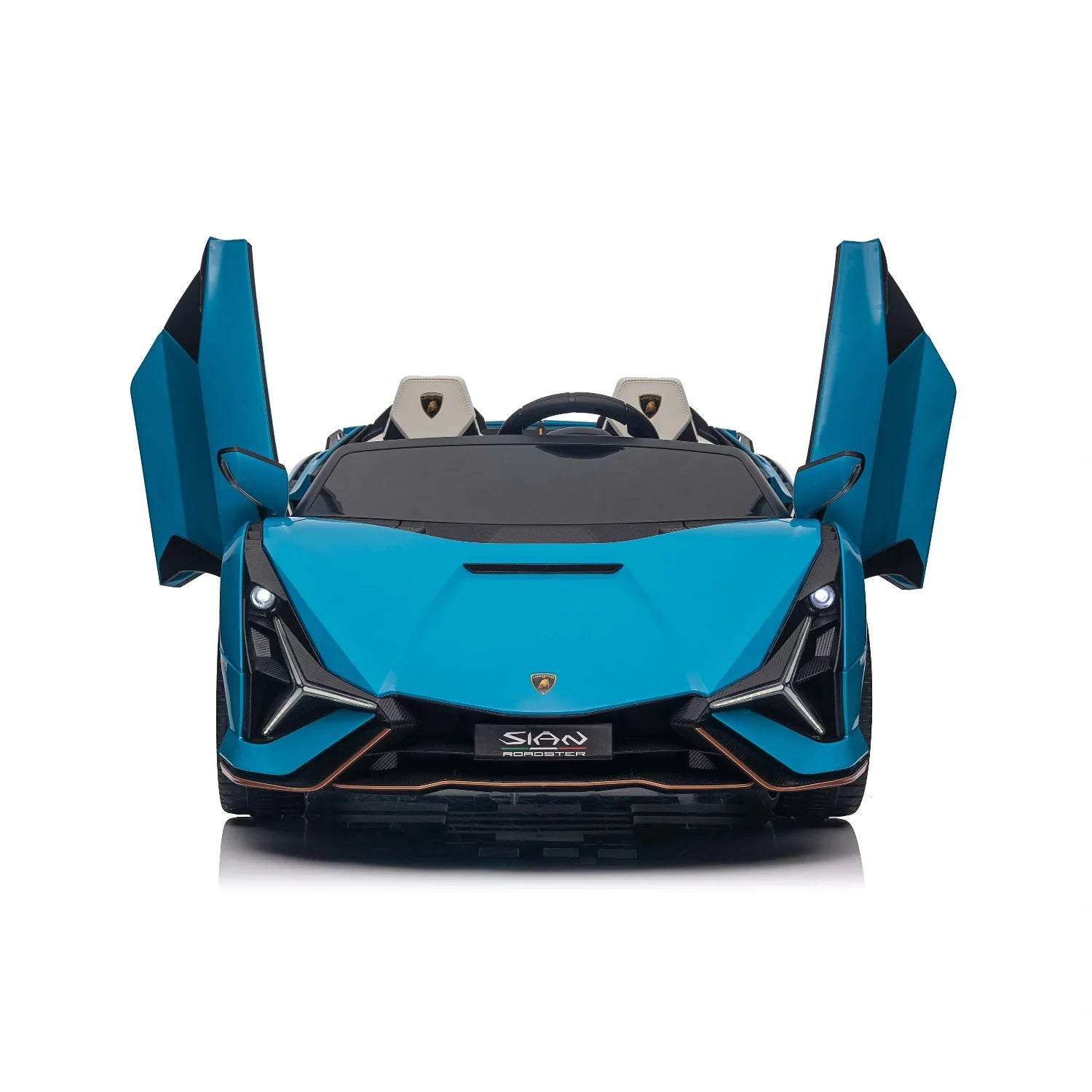 24V Lamborghini Sian Roadster – Blue Two-Seat Kids Electric Supercar