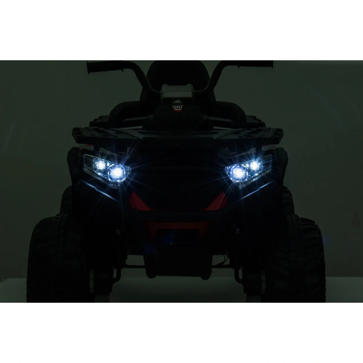 12V Kids Quad Bike – Red Electric ATV 4-Wheeler Ride-On with LED Lights