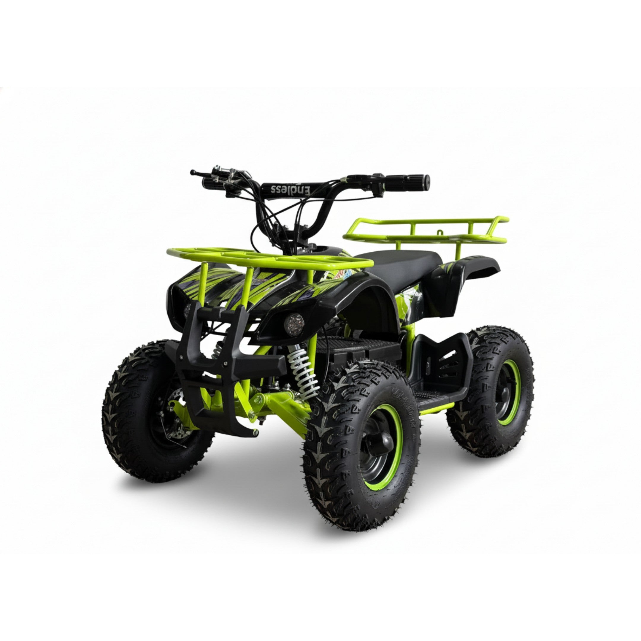 36V 800W Kids Electric Quad Bike – Black & Green Off-Road ATV 4 Wheeler
