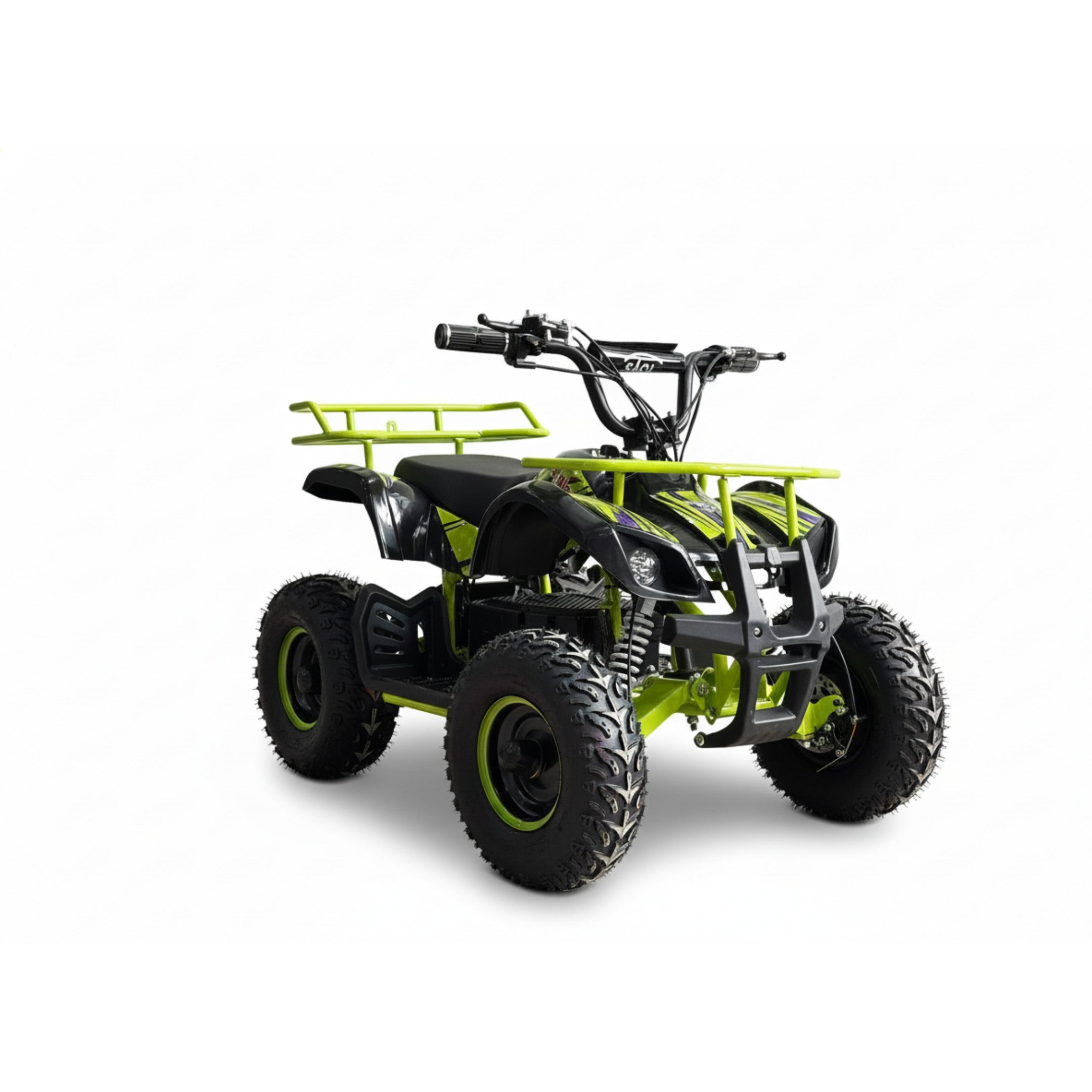 36V 800W Kids Electric Quad Bike – Black & Green Off-Road ATV 4 Wheeler
