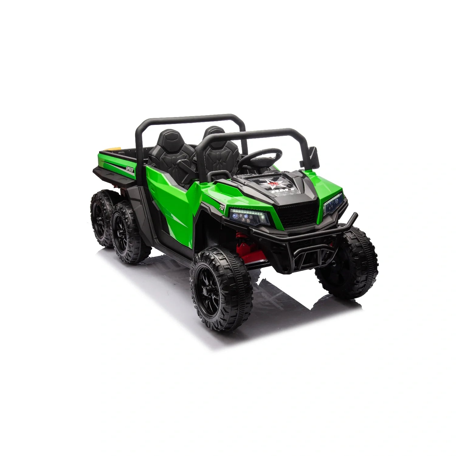 24V 6-Wheel Kids Electric Dump Truck – Ride-On Tipper Farm Truck with Remote (Green)