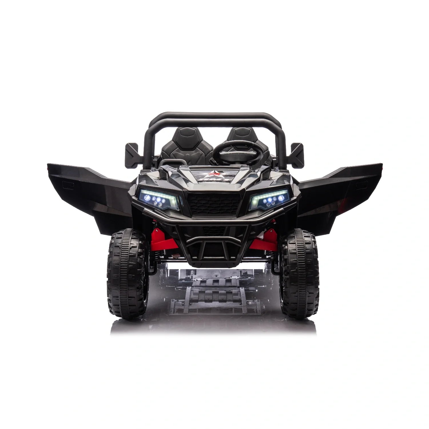 24V 6-Wheel Kids Electric Dump Truck – Black Ride-On Tipper Farm Utility Truck