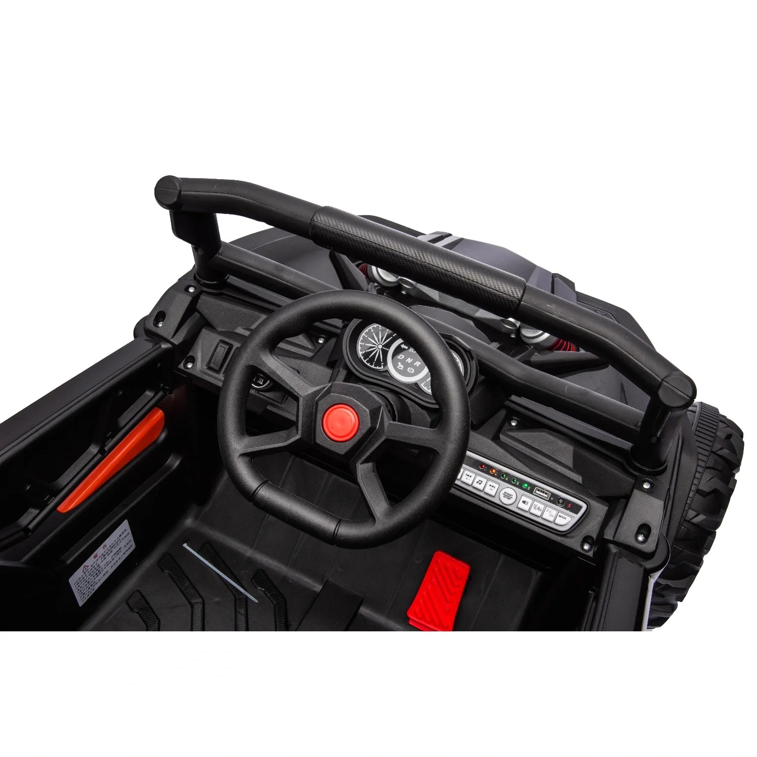 24V 4WD Kids Electric Buggy – Black Off-Road Single-Seater Ride-On