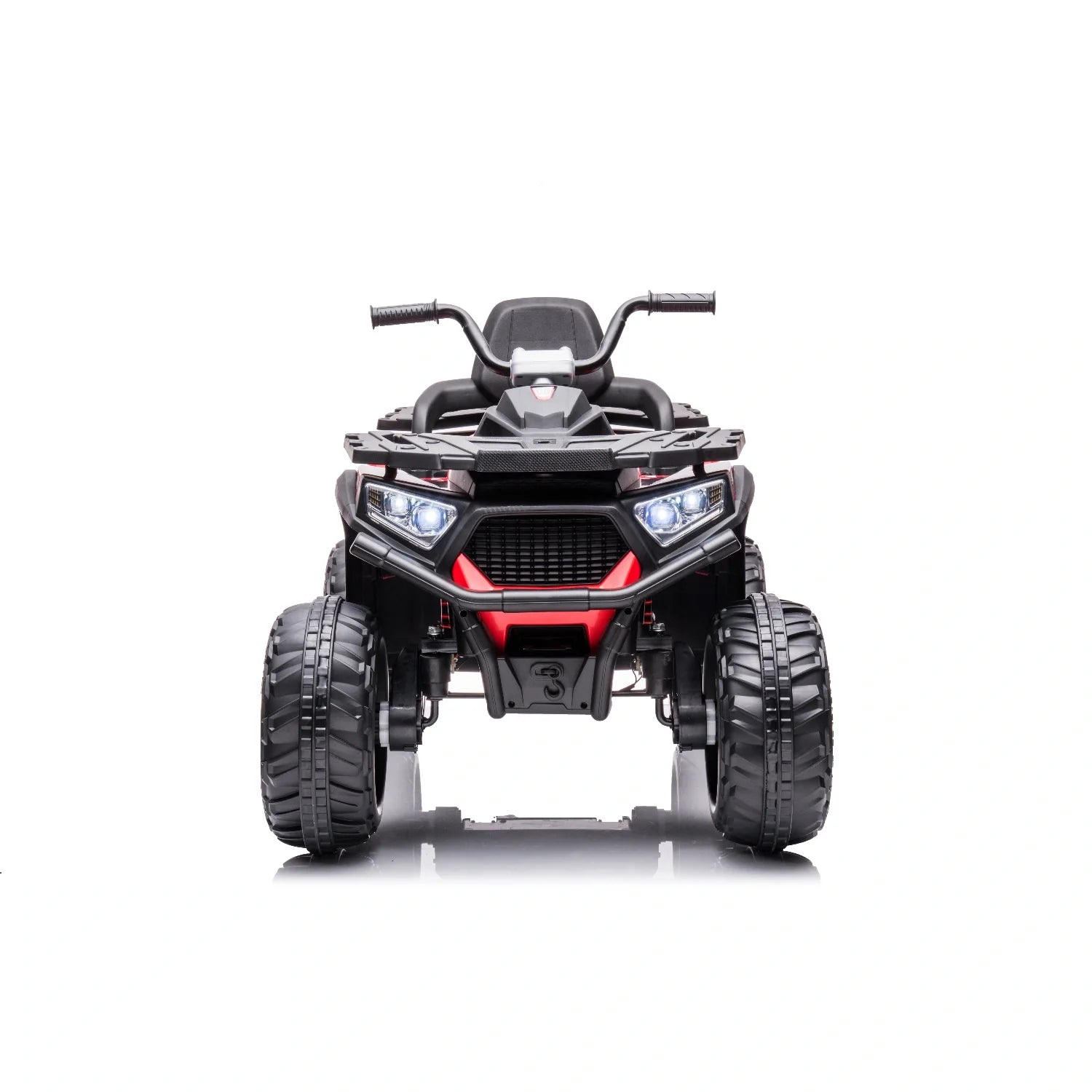 12V Kids Quad Bike – Red Electric ATV 4-Wheeler Ride-On with LED Lights
