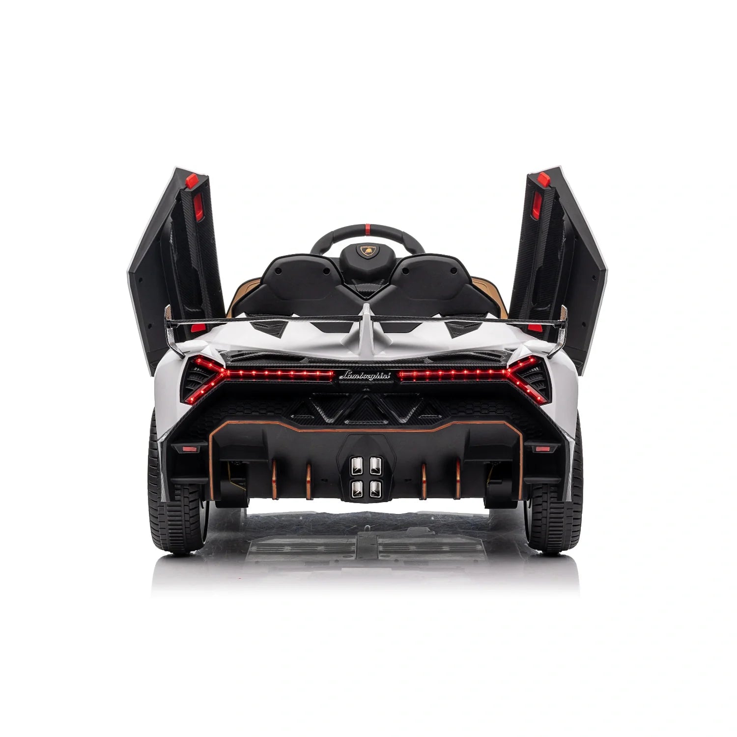 12V Licensed Lamborghini Veneno Kids Ride-On Car – White Electric Supercar