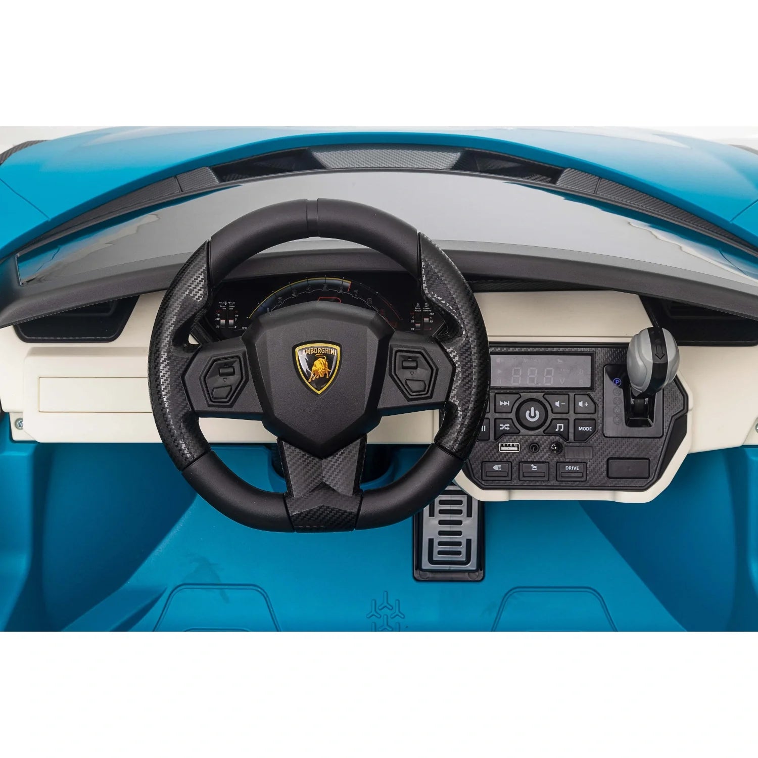 24V Lamborghini Sian Roadster – Blue Two-Seat Kids Electric Supercar