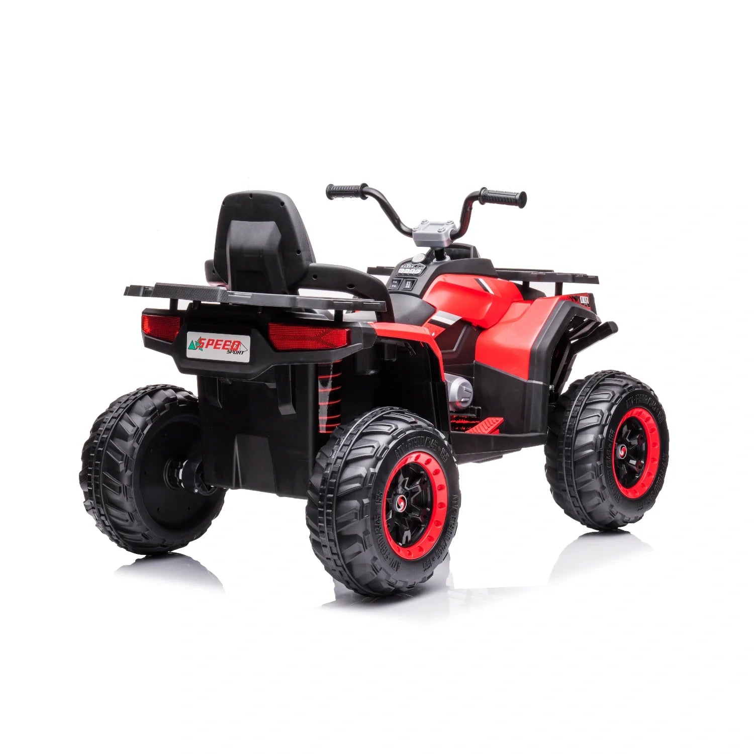 12V Kids Quad Bike – Red Electric ATV 4-Wheeler Ride-On with LED Lights