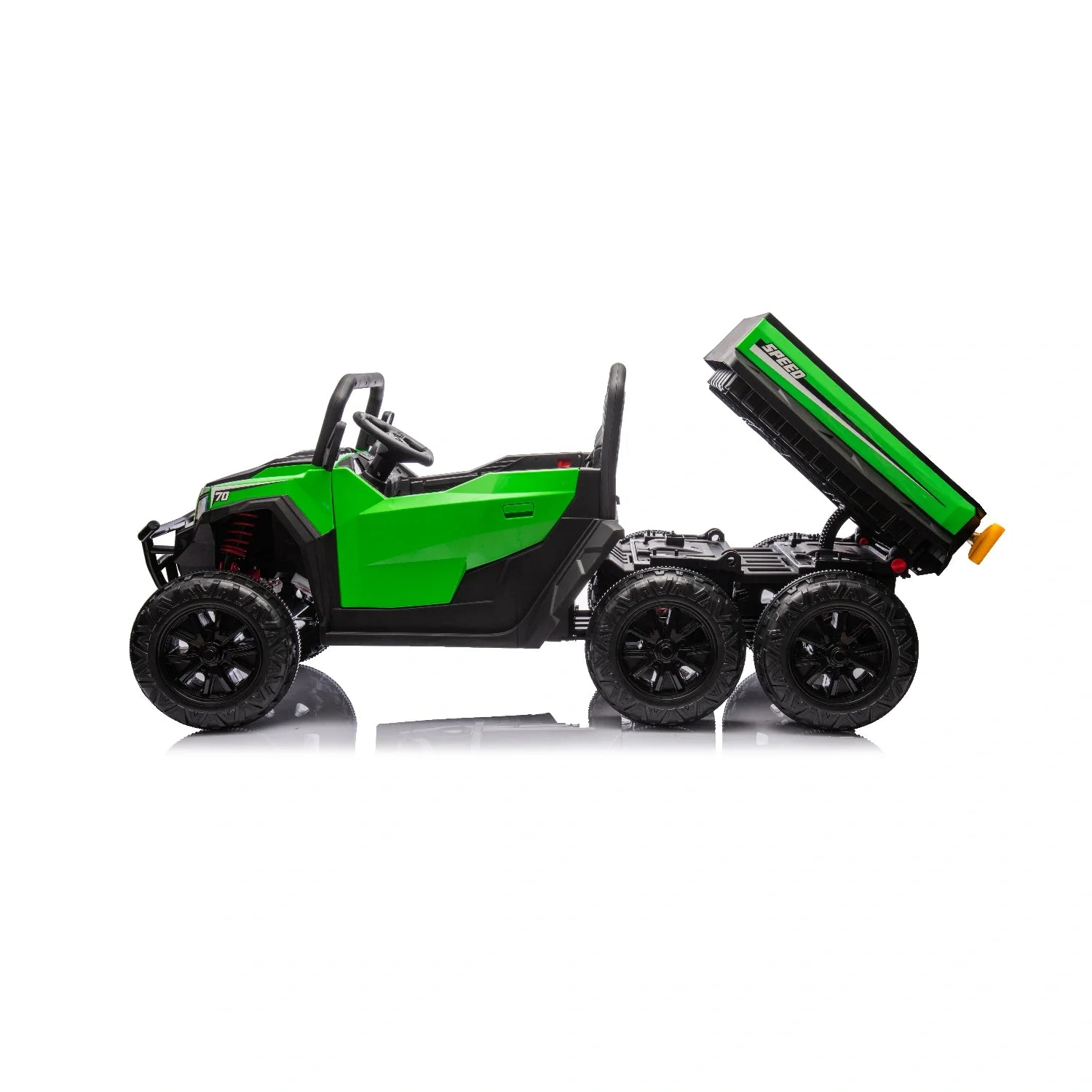 24V 6-Wheel Kids Electric Dump Truck – Ride-On Tipper Farm Truck with Remote (Green)