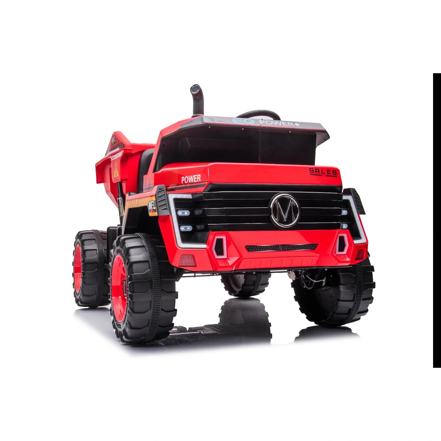 24V Kids Construction Tipper Truck – Red 2-Seater Ride-On Mining Dump Truck