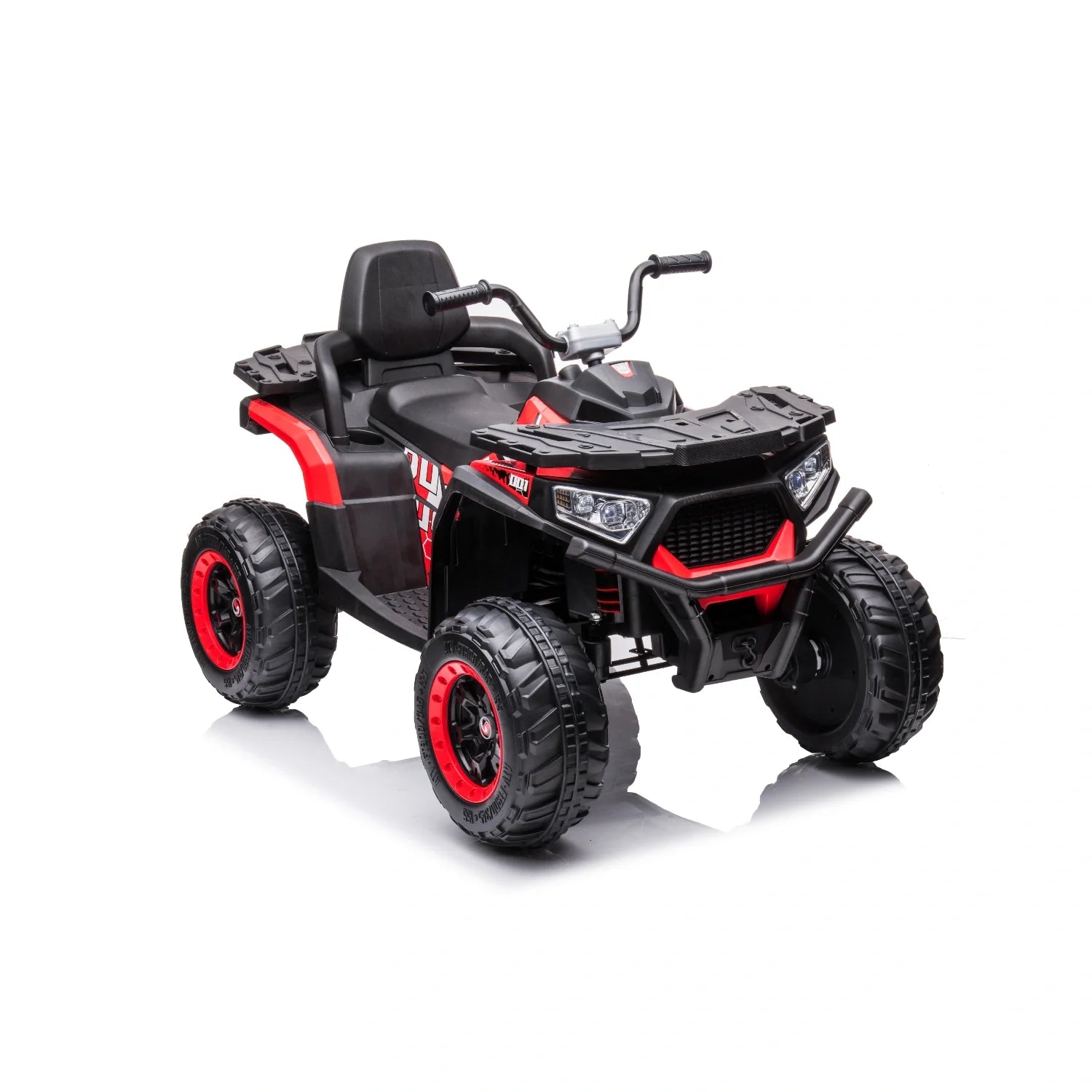 12V Kids Quad Bike – Red Electric ATV 4-Wheeler Ride-On with LED Lights