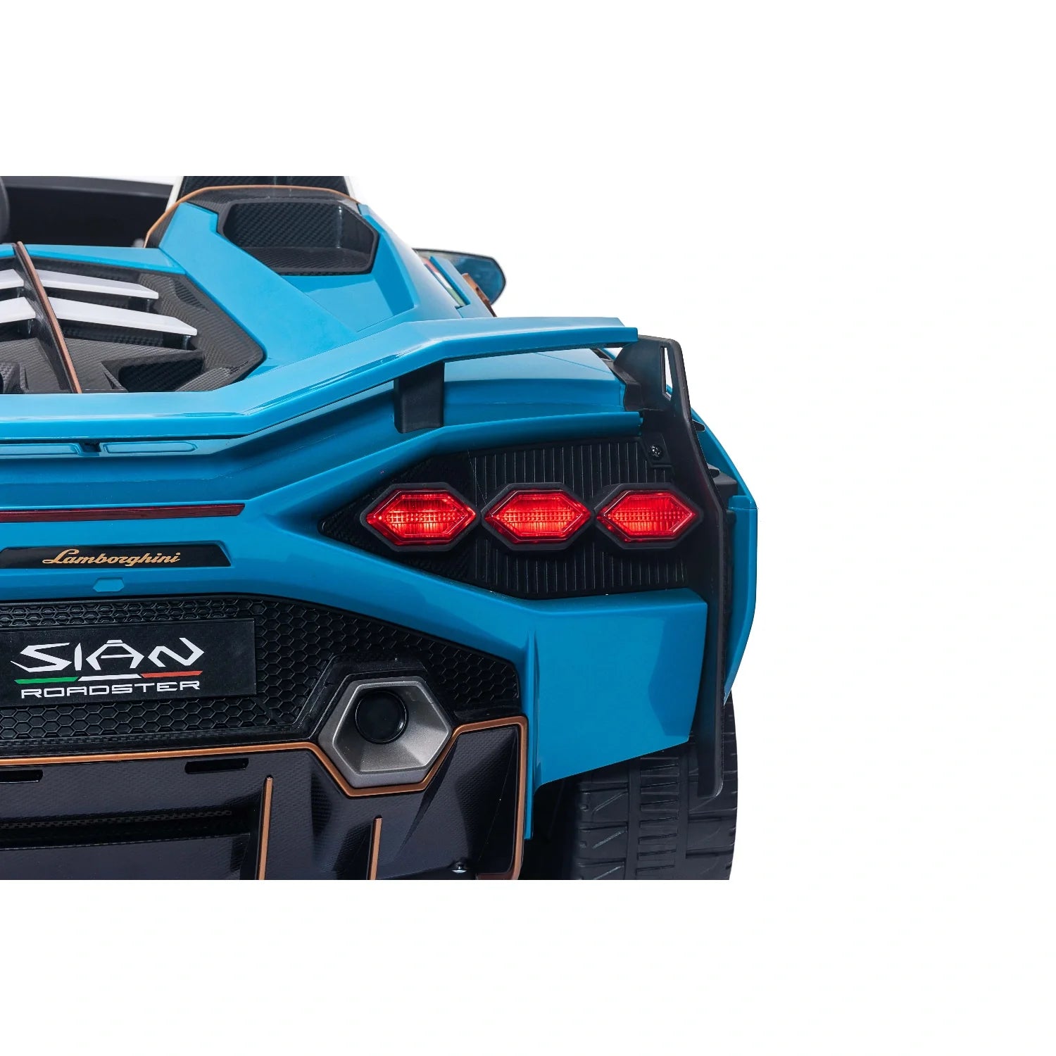 24V Lamborghini Sian Roadster – Blue Two-Seat Kids Electric Supercar