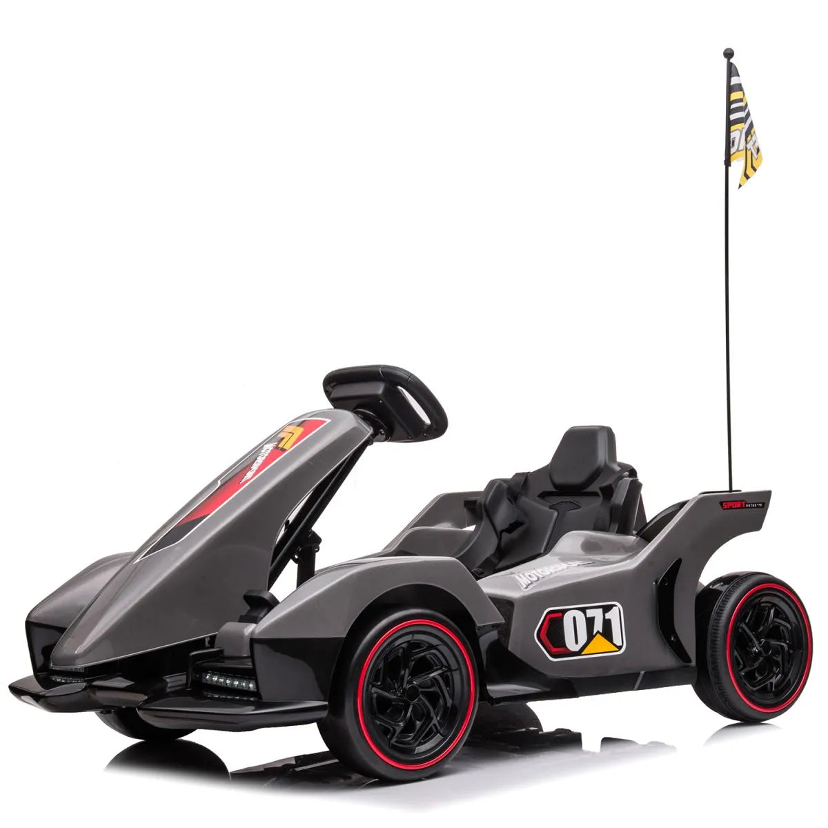 Scaled image of a ride-on car.