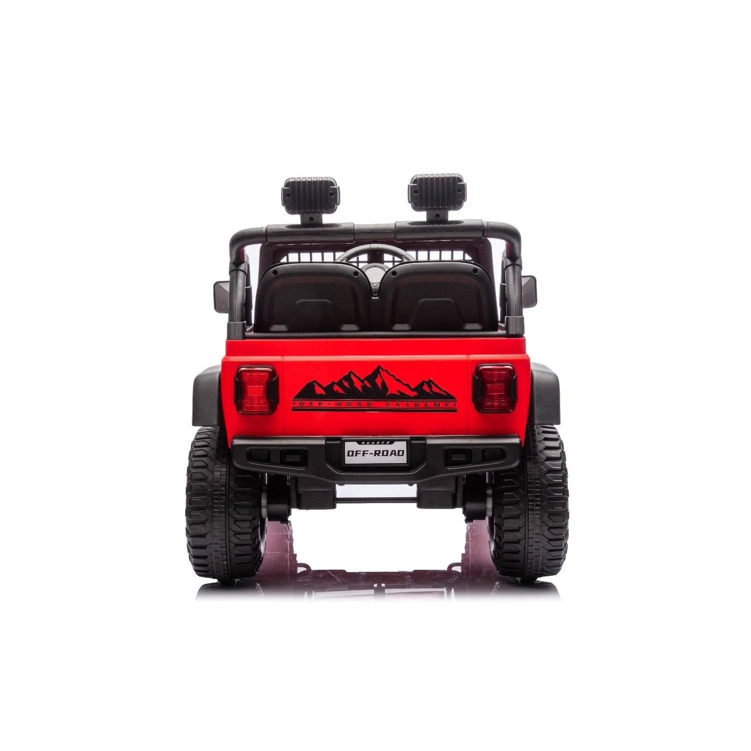 12V Kids Electric Jeep Ride-On Car – Red Single Seat Off-Road Toy with Remote