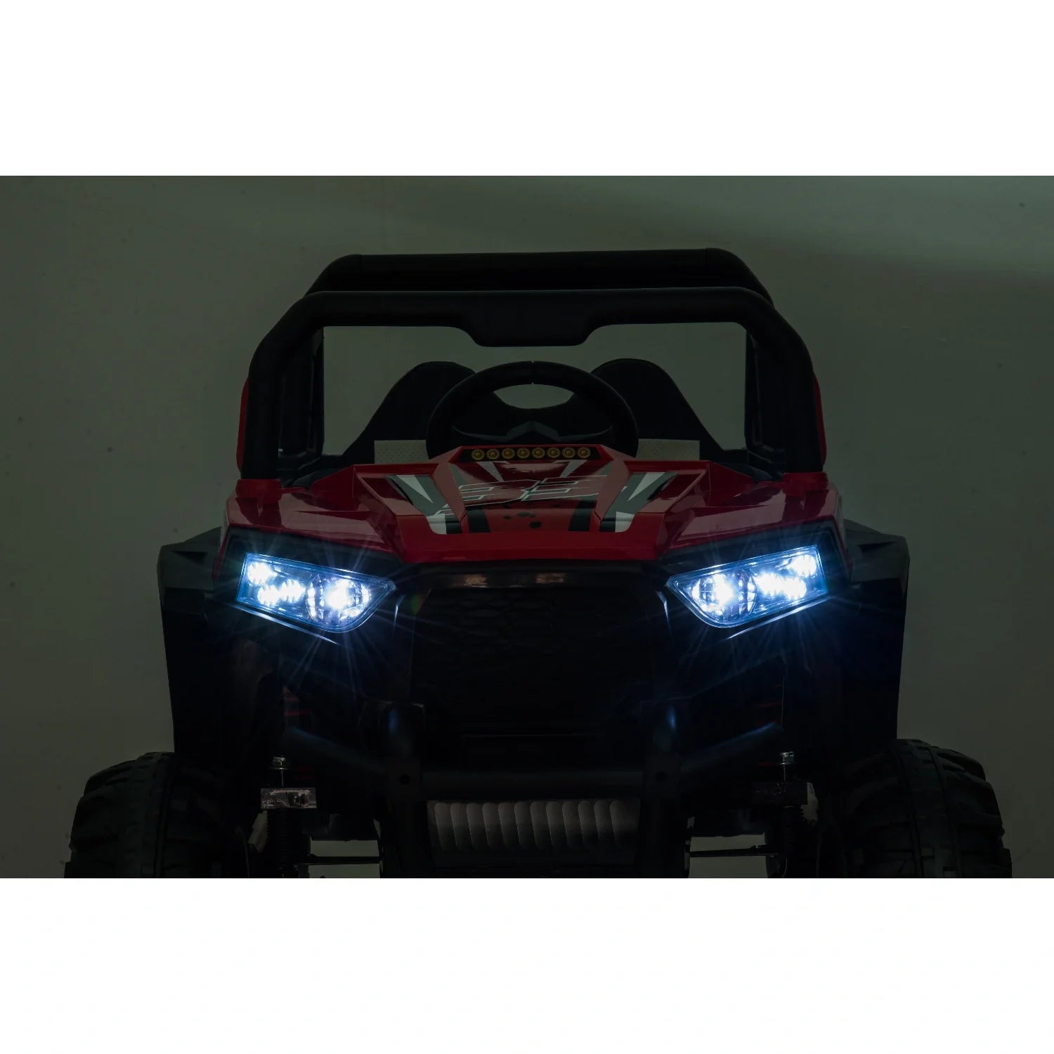 12V Kids 4x4 Electric Ride-On Buggy – Red Jeep-Style Off-Road Single Seat Car