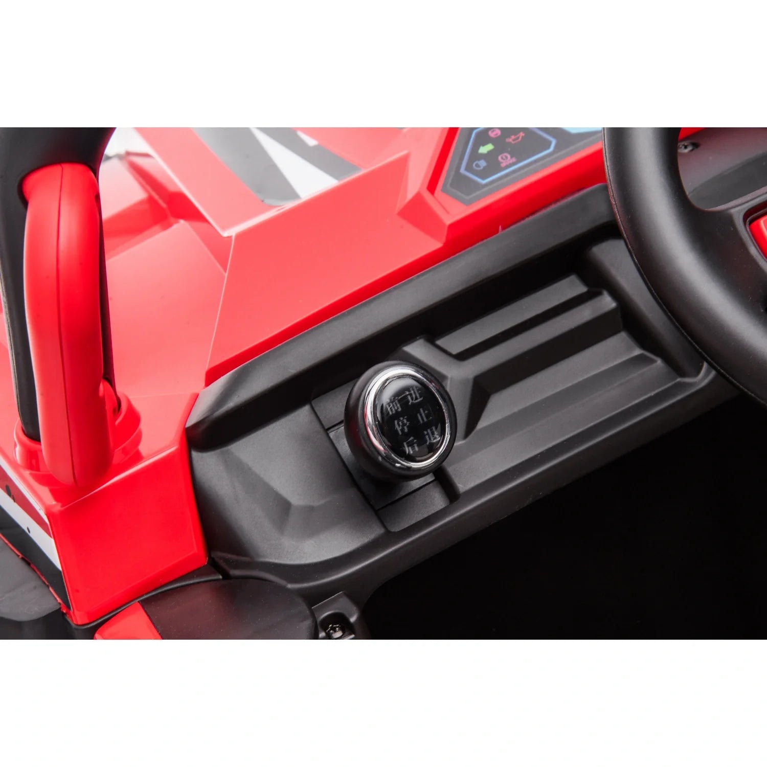 12V Kids 4x4 Electric Ride-On Buggy – Red Jeep-Style Off-Road Single Seat Car