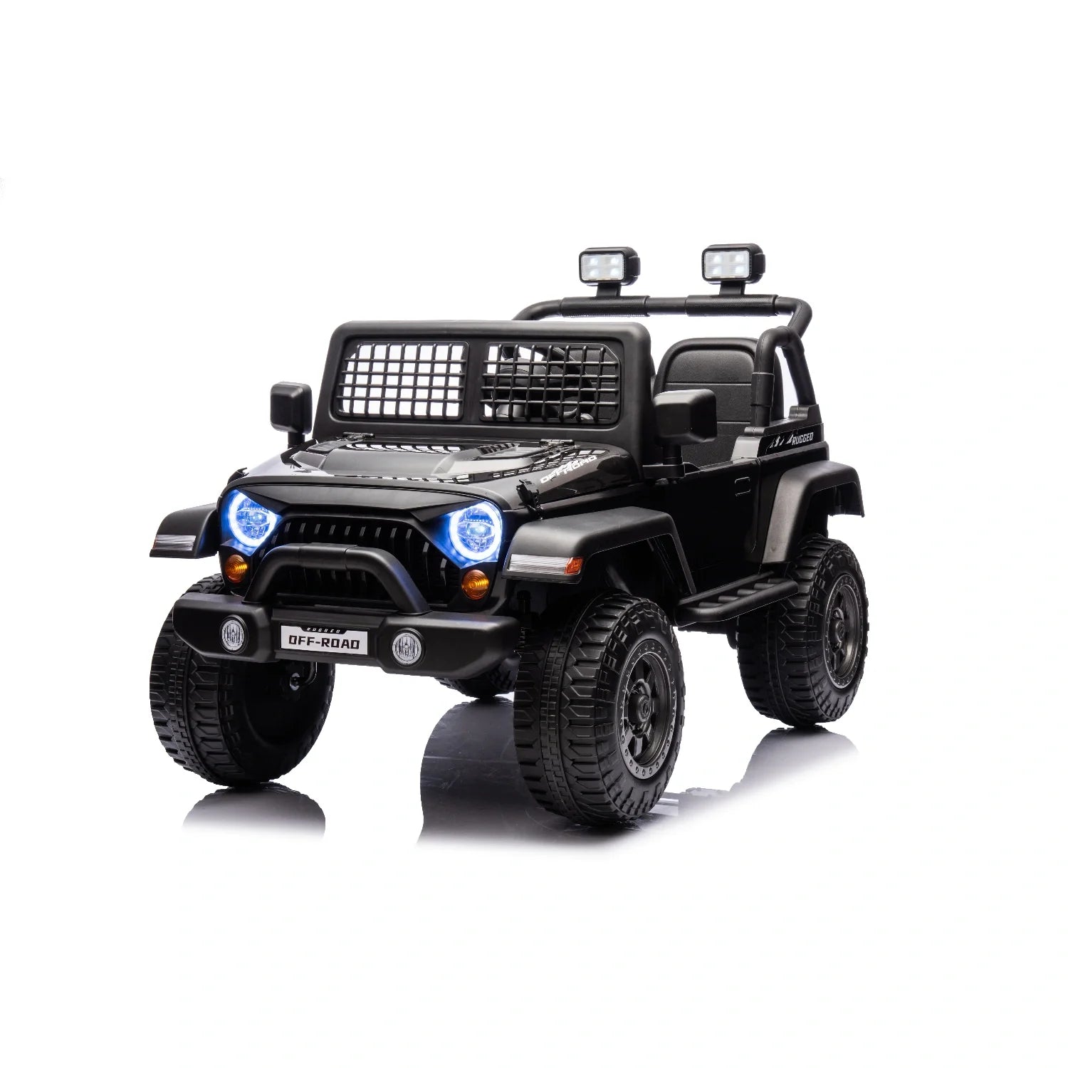 12V Kids Electric Jeep Ride-On Car – Black Off-Road Style with Remote Control