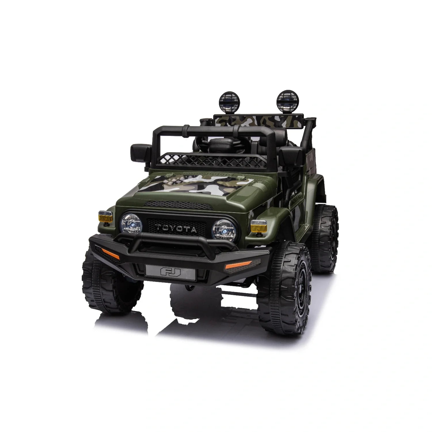 12V Licensed Toyota FJ Cruiser Kids Ride-On – Army Green Camouflage
