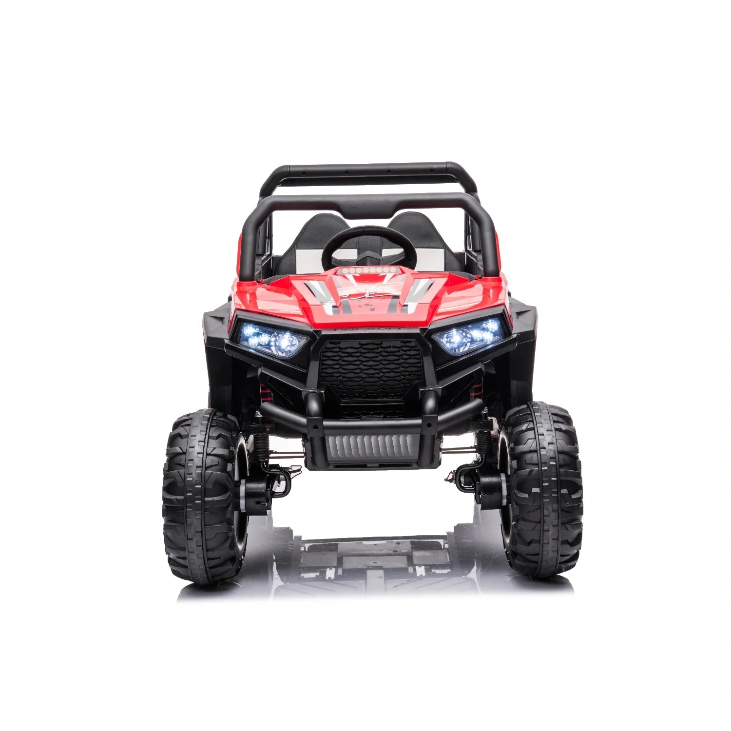 12V Kids 4x4 Electric Ride-On Buggy – Red Jeep-Style Off-Road Single Seat Car