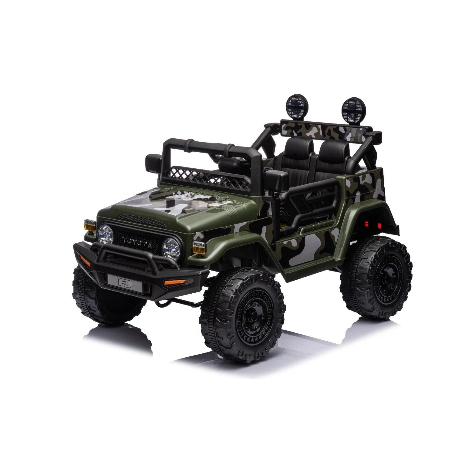 12V Licensed Toyota FJ Cruiser Kids Ride-On – Army Green Camouflage